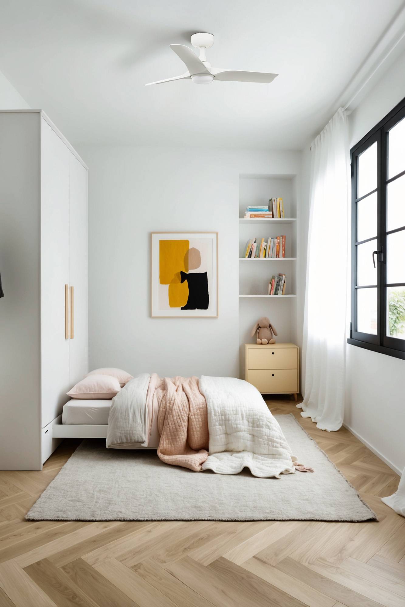 DC Deckenventilator Hey S Weiß mit LED