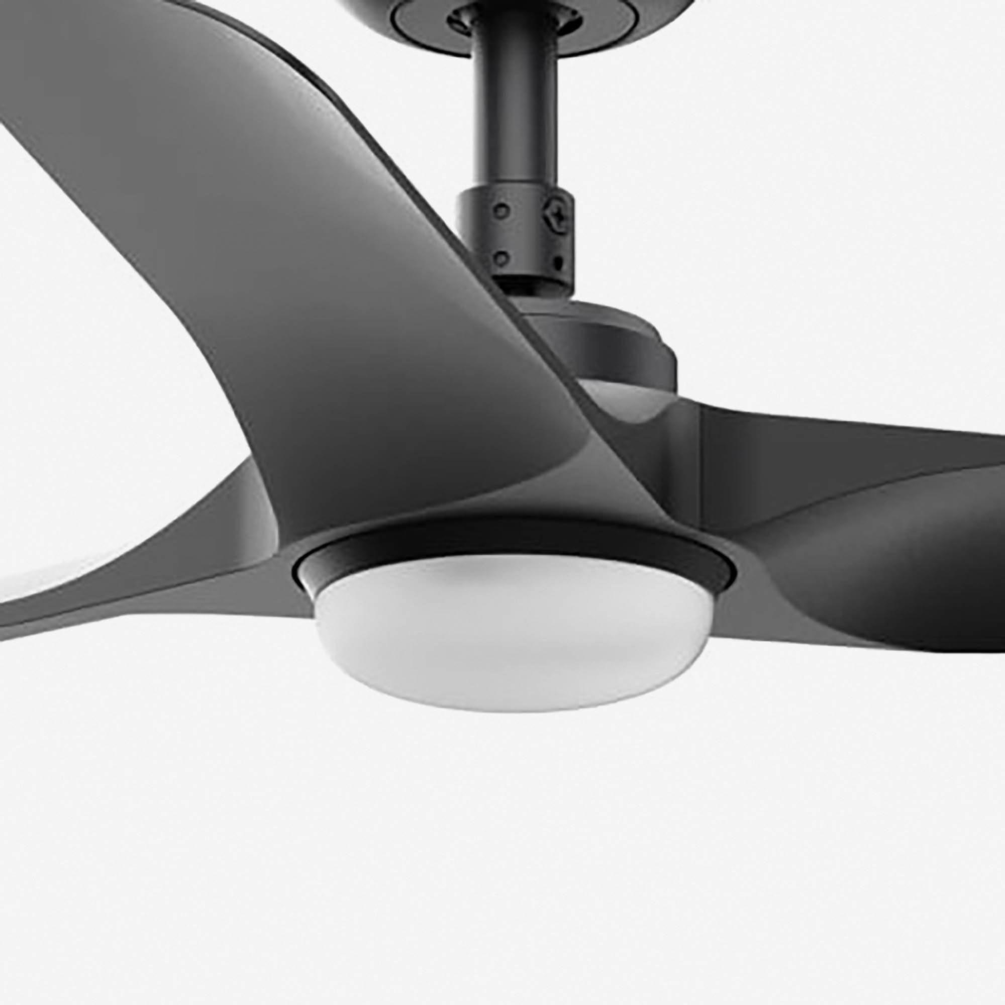 DC Deckenventilator Hey Schwarz mit LED &amp; Fernbedienung