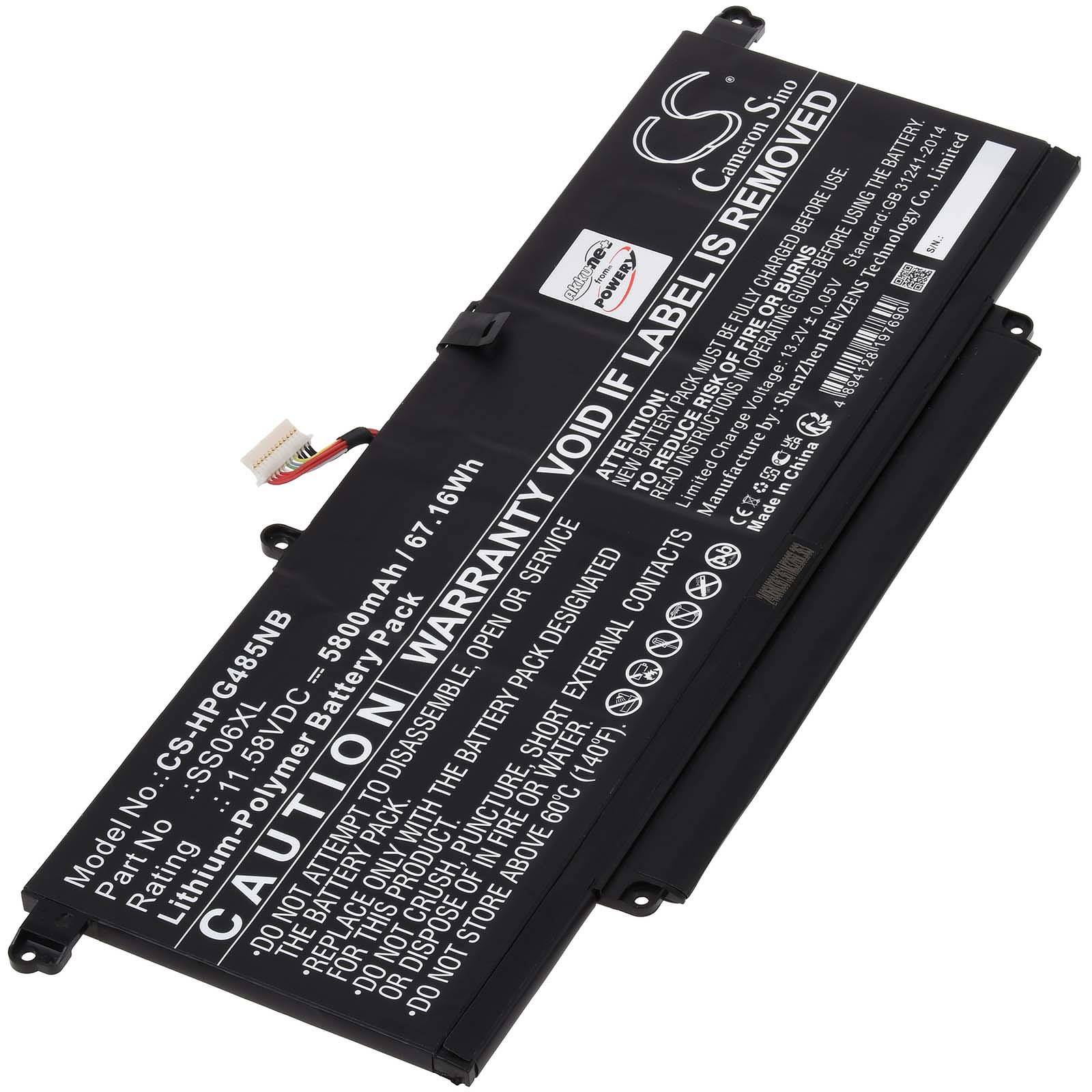 Powery Akku kompatibel mit HP Typ M73476-005, 11,58V, Li-Polymer