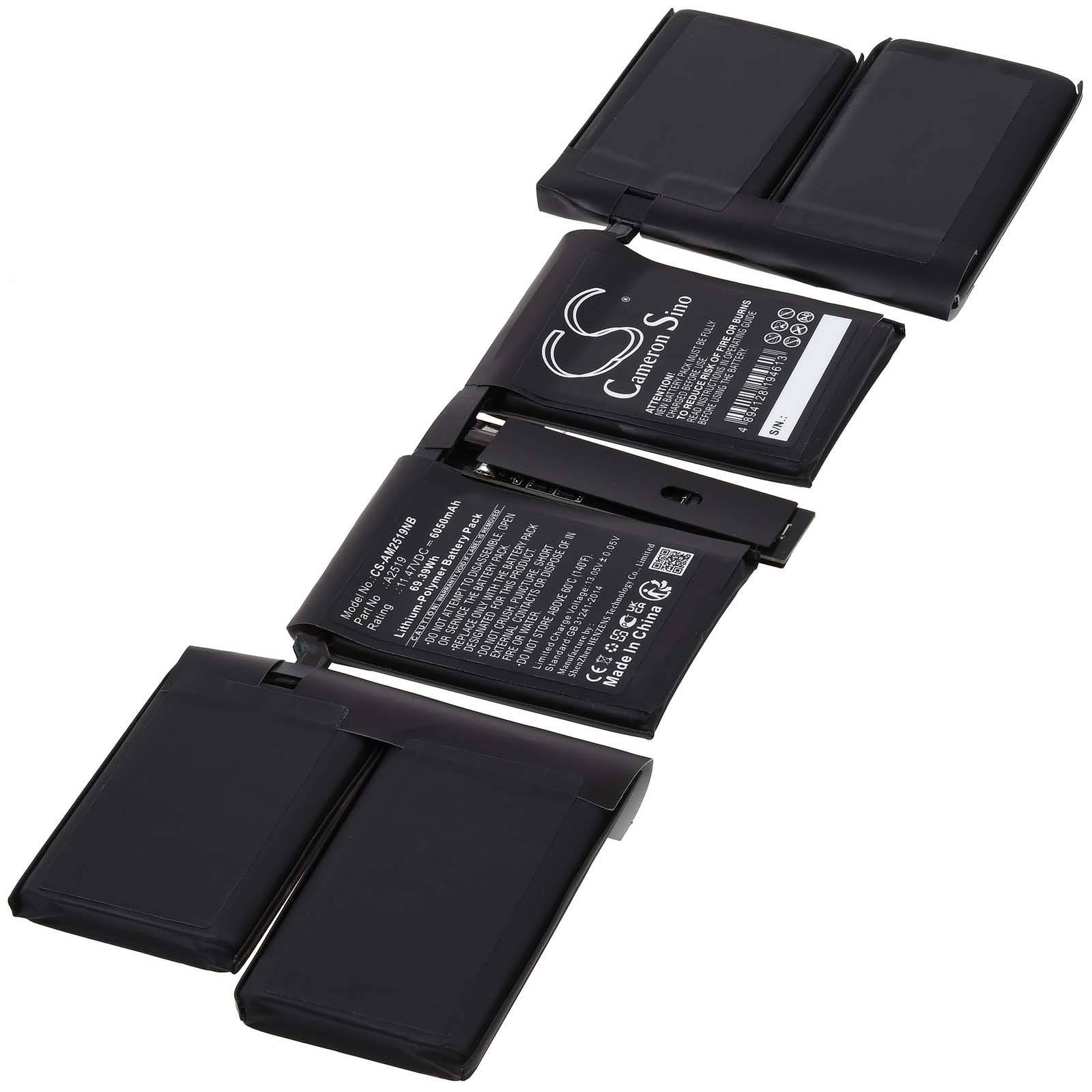 Powery Akku für Apple MKGQ3LL/A Laptop, 11,47V, Li-Polymer