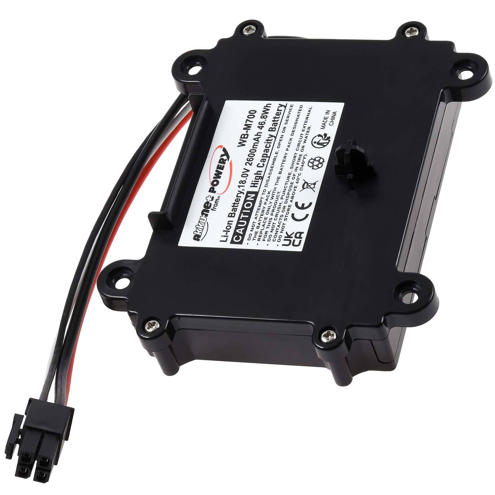 Powery Akku für Bosch Indego S+ 350 Mähroboter, 18V, Li-Ion