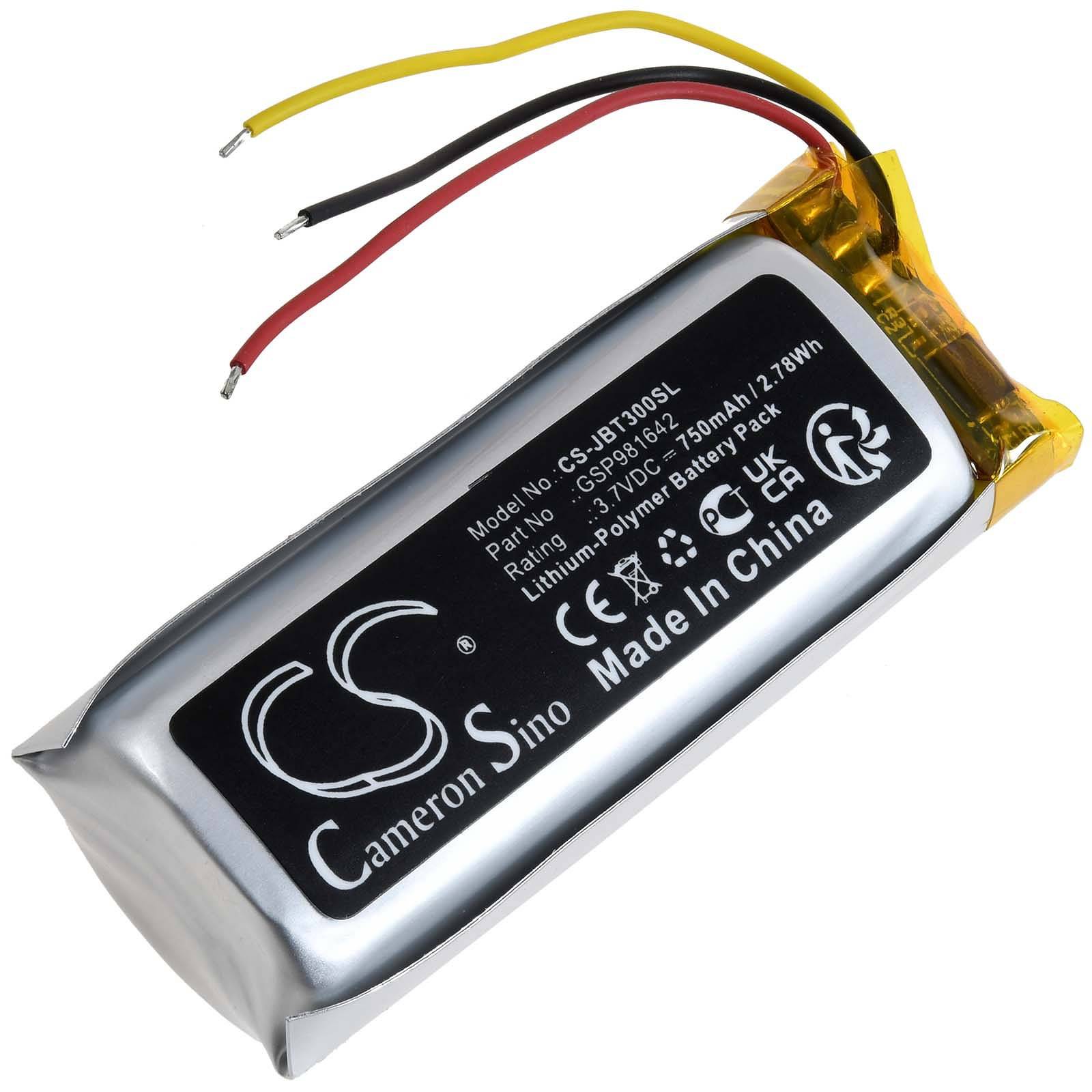 Powery Akku für JBL TUNE Beam Charging Base, 3,7V, Li-Polymer