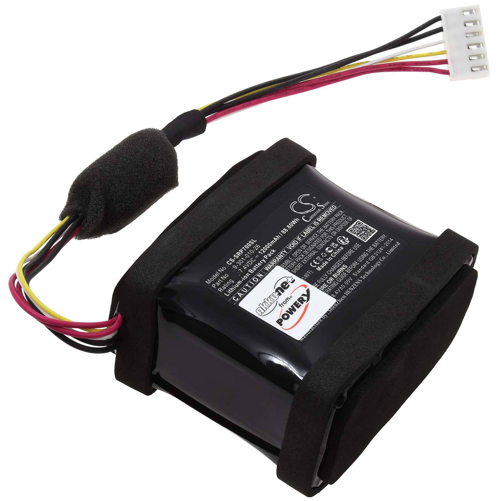 Powery Akku für Sony SRS-XP700 Bluetooth-Lautsprecher, 7,4V, Li-Ion