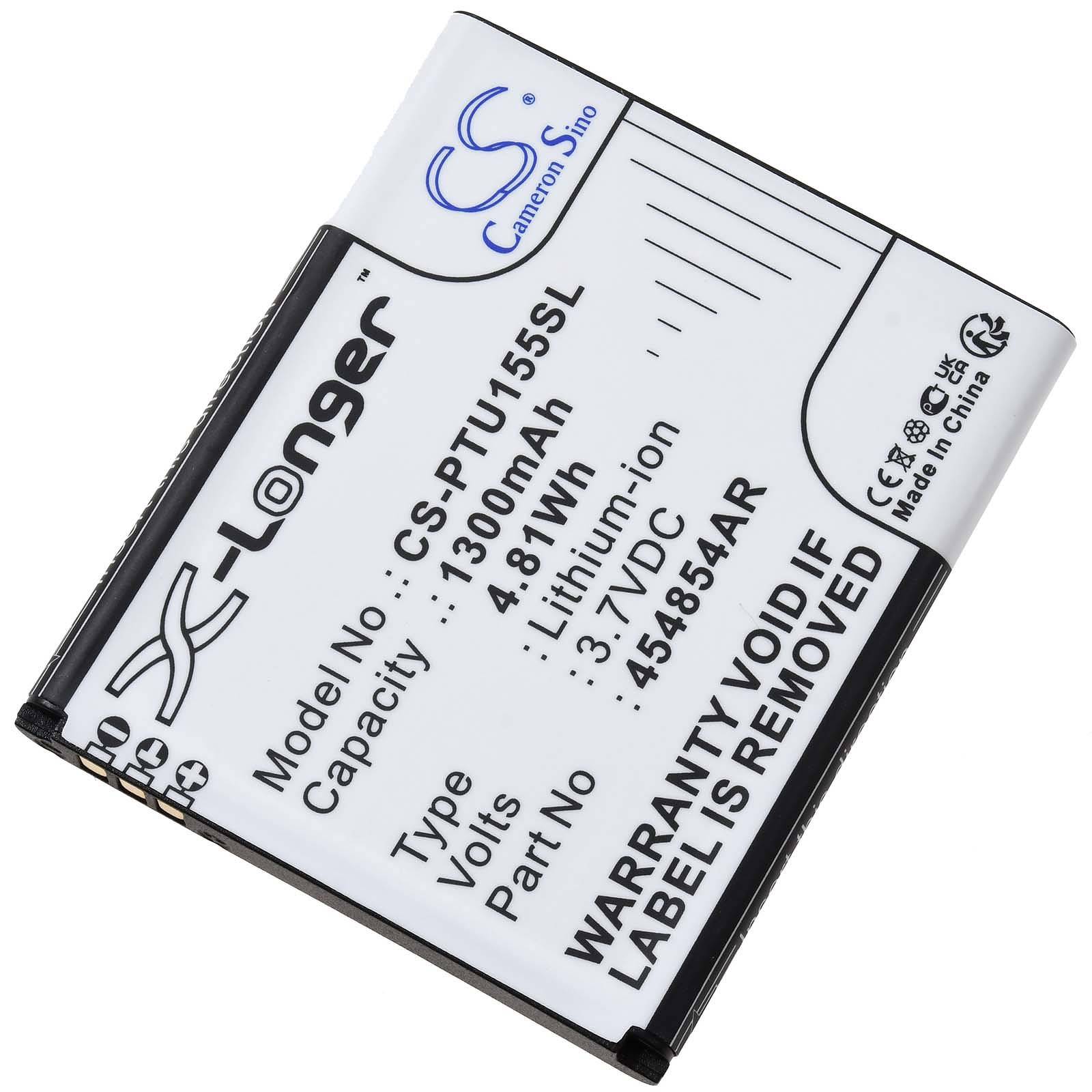 Powery Akku für Panasonic KX-TU150 KX-TU155 KX-TU160 Handy, 3,7V, Li-Ion