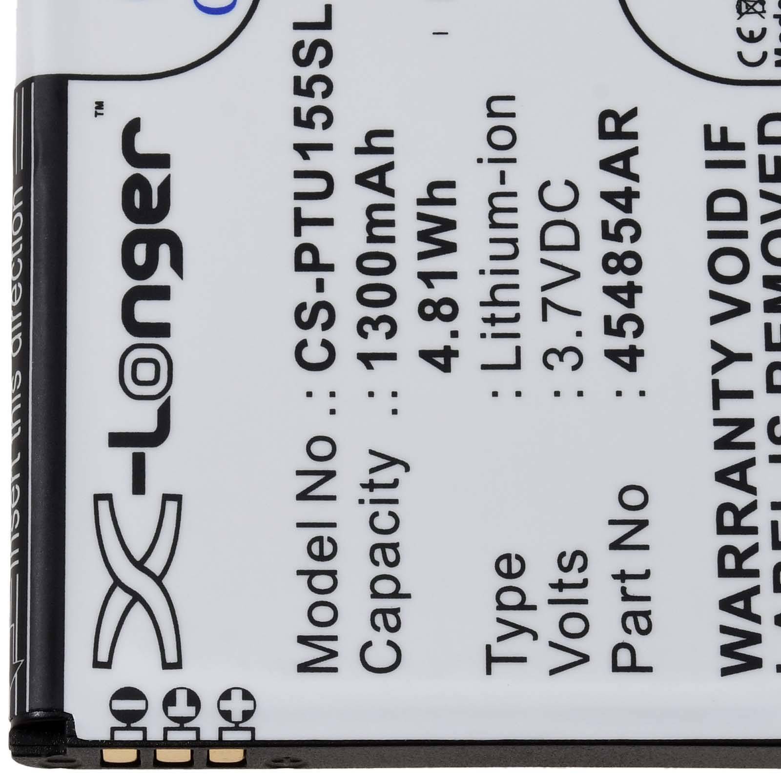 Powery Akku passend für Handy Panasonic KX-TU150 KX-TU155 KX-TU160 Typ 454854AR, 3,7V, Li-Ion