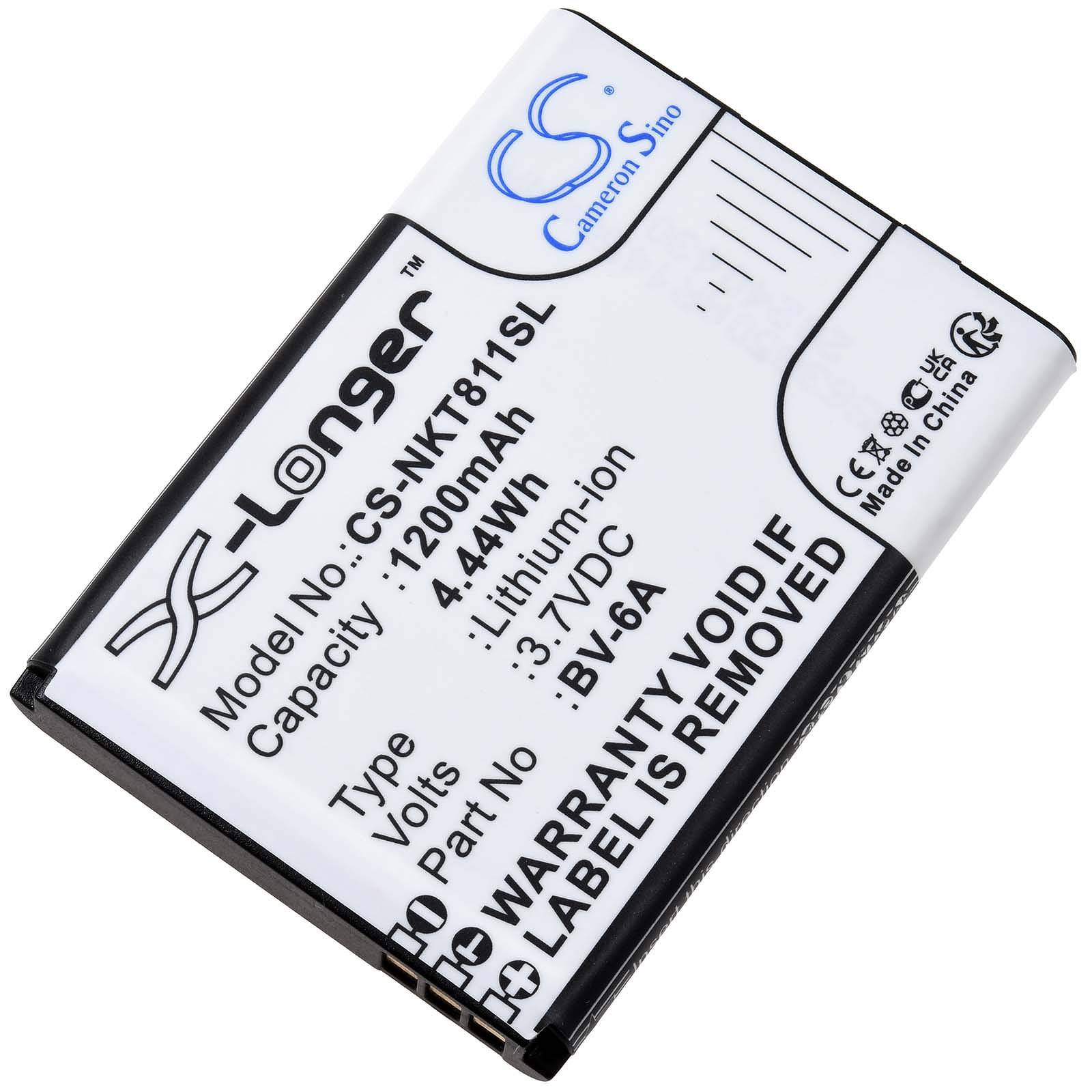 Powery Akku für Handy Nokia 8110 4G TA-1048 V Flip Typ BV-6A, 3,7V, Li-Ion