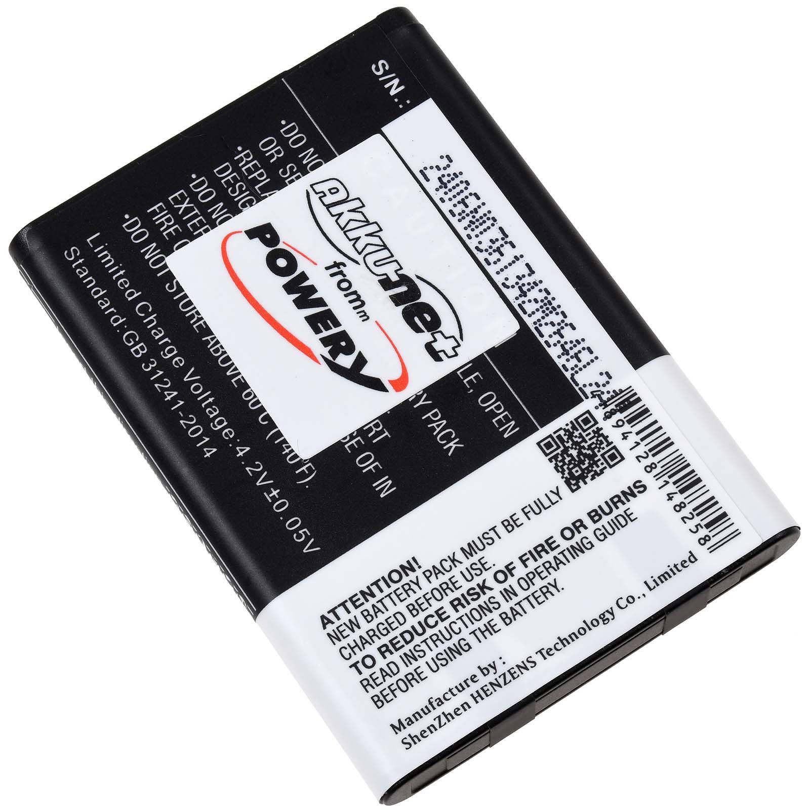 Powery Akku kompatibel mit Nokia Typ BV-6A, 3,7V, Li-Ion