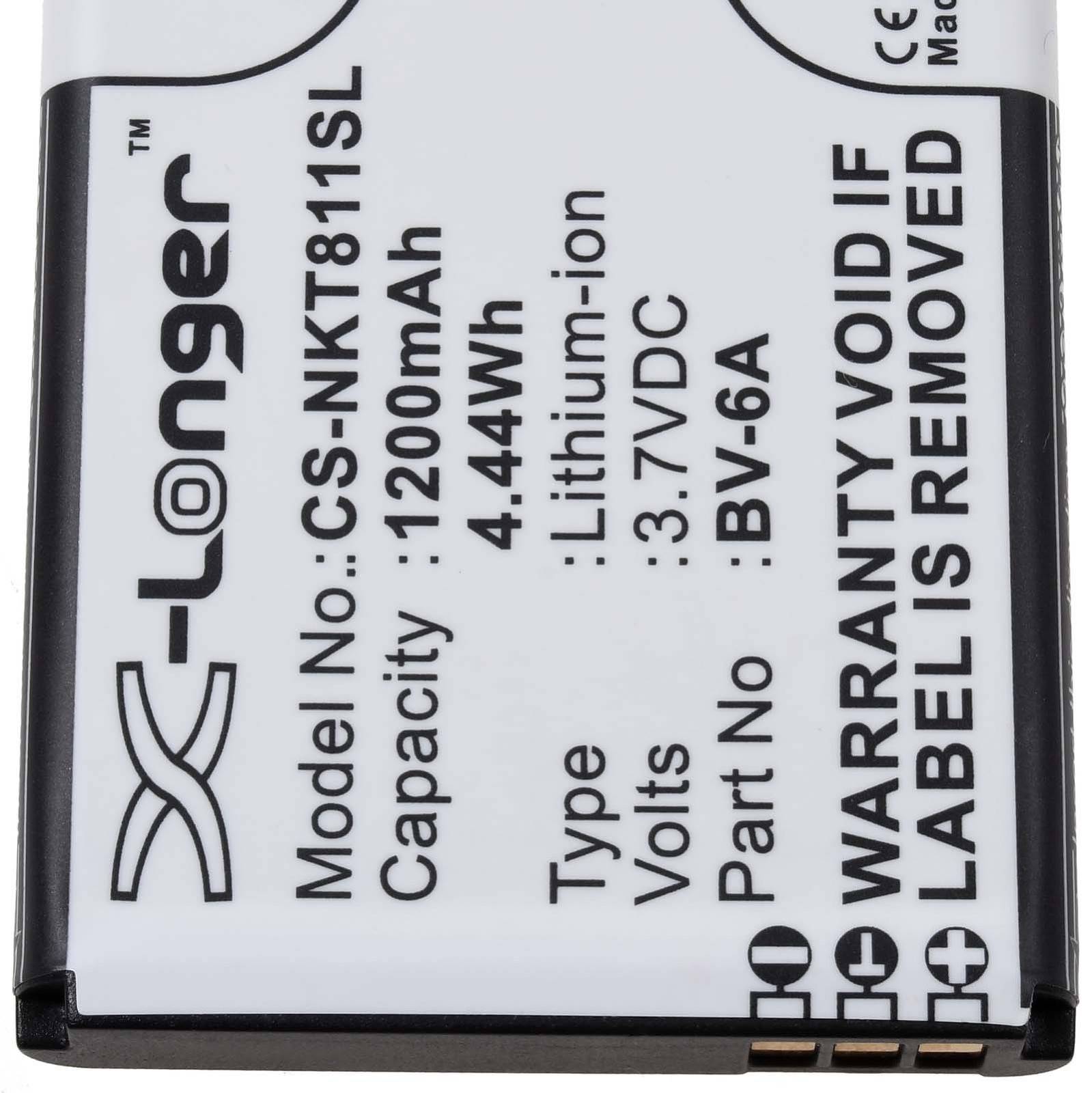 Powery Akku für Handy Nokia 8110 4G TA-1048 V Flip Typ BV-6A, 3,7V, Li-Ion