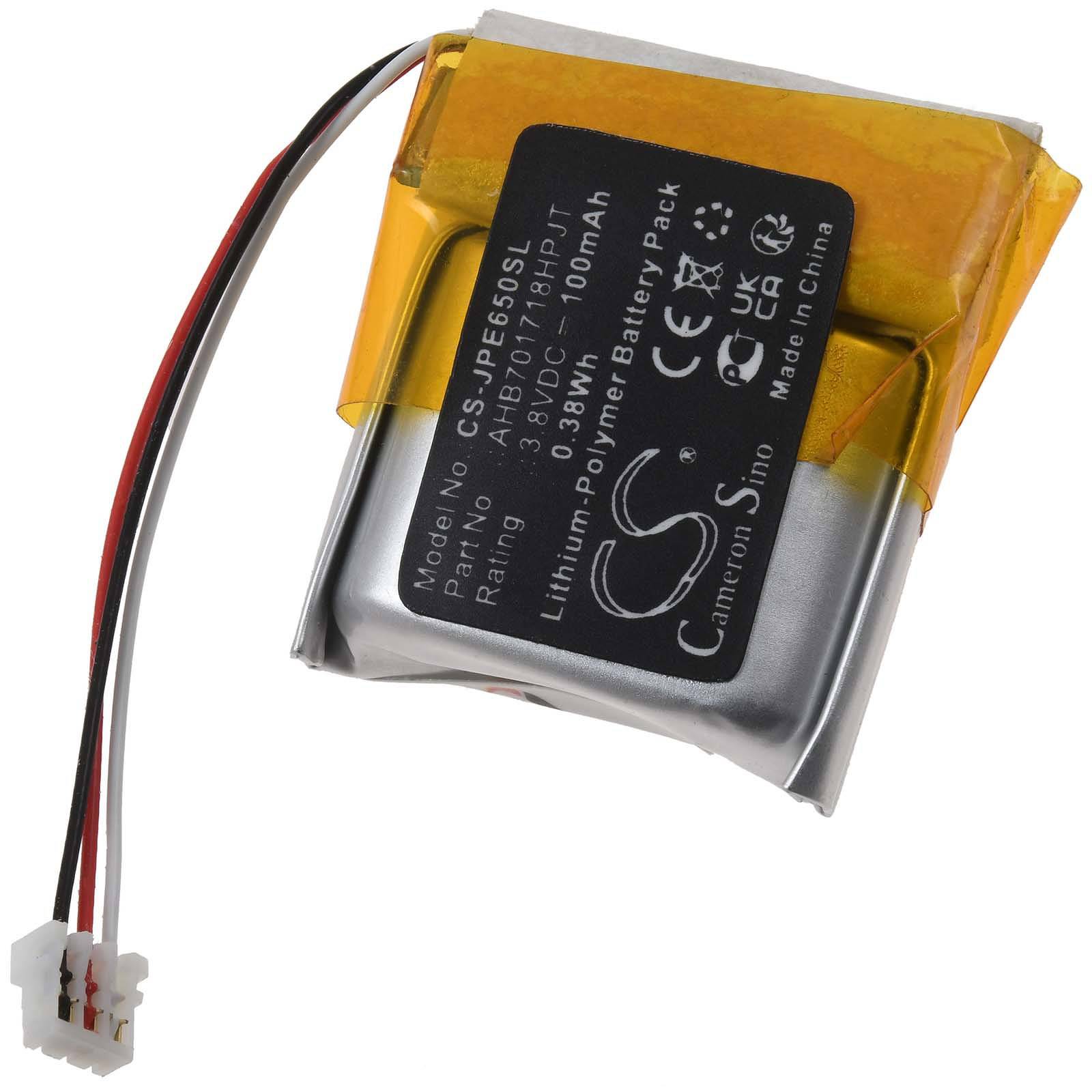 Powery Akku passend für Headset Jabra Engage 65 convertible Engage 75 convertible Typ AHB701718HPJT, 3,8V, Li-Polymer