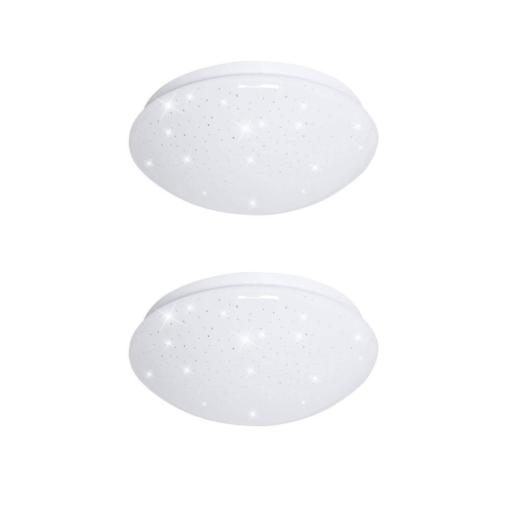 Deckenleuchte Sternenhimmel LED Küchenlampe Deckenlampe Schlafzimmerleuchte Wohnzimmerlampe, Metall weiß, 8W 560lm 6400K kaltweiß, DxH 21,5 x 7,8