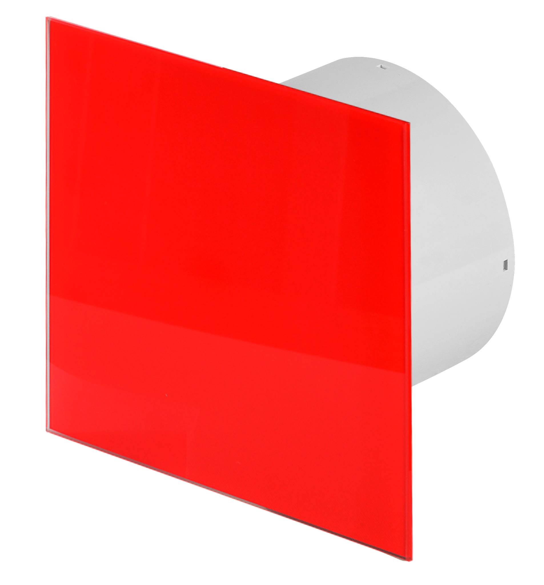 Wohnraumlüfter Badlüfter Badventilator Lüfter Deckenlüfter Glas Ø 100 mm rot Standard rot glänzend gerade