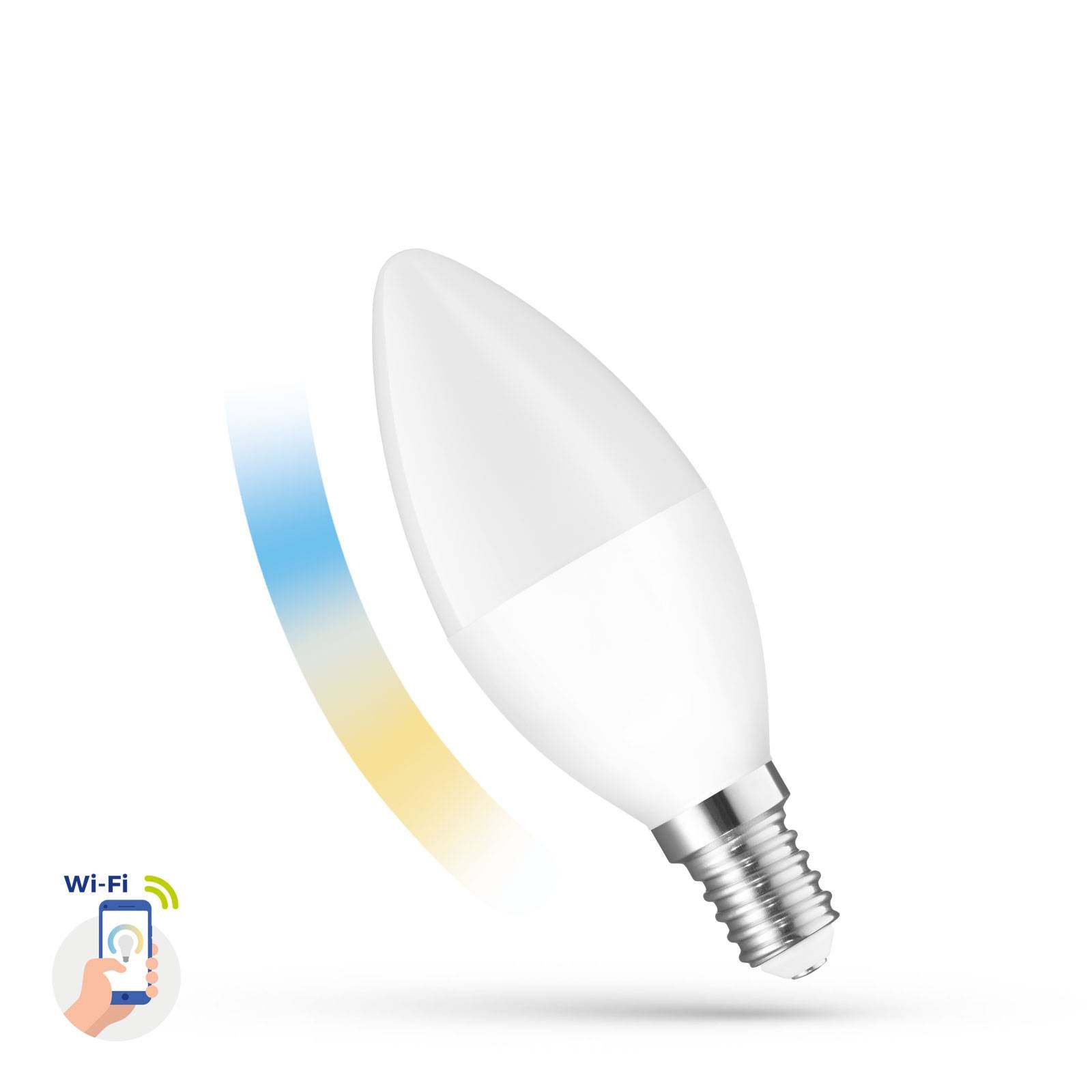 Spectrum LED E14 B38 Smart Home 5W = 35W 410lm Alexa Google Tuya 2700K-6500K DIMMBAR