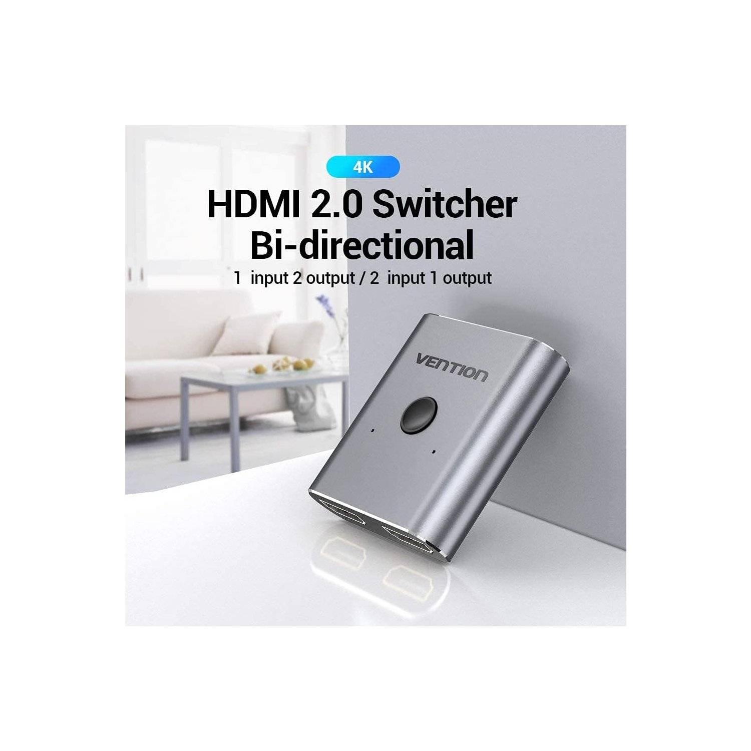 Bidirektionaler Adapter HDMI 2-Port HDMI, 4K 60Hz Splitter