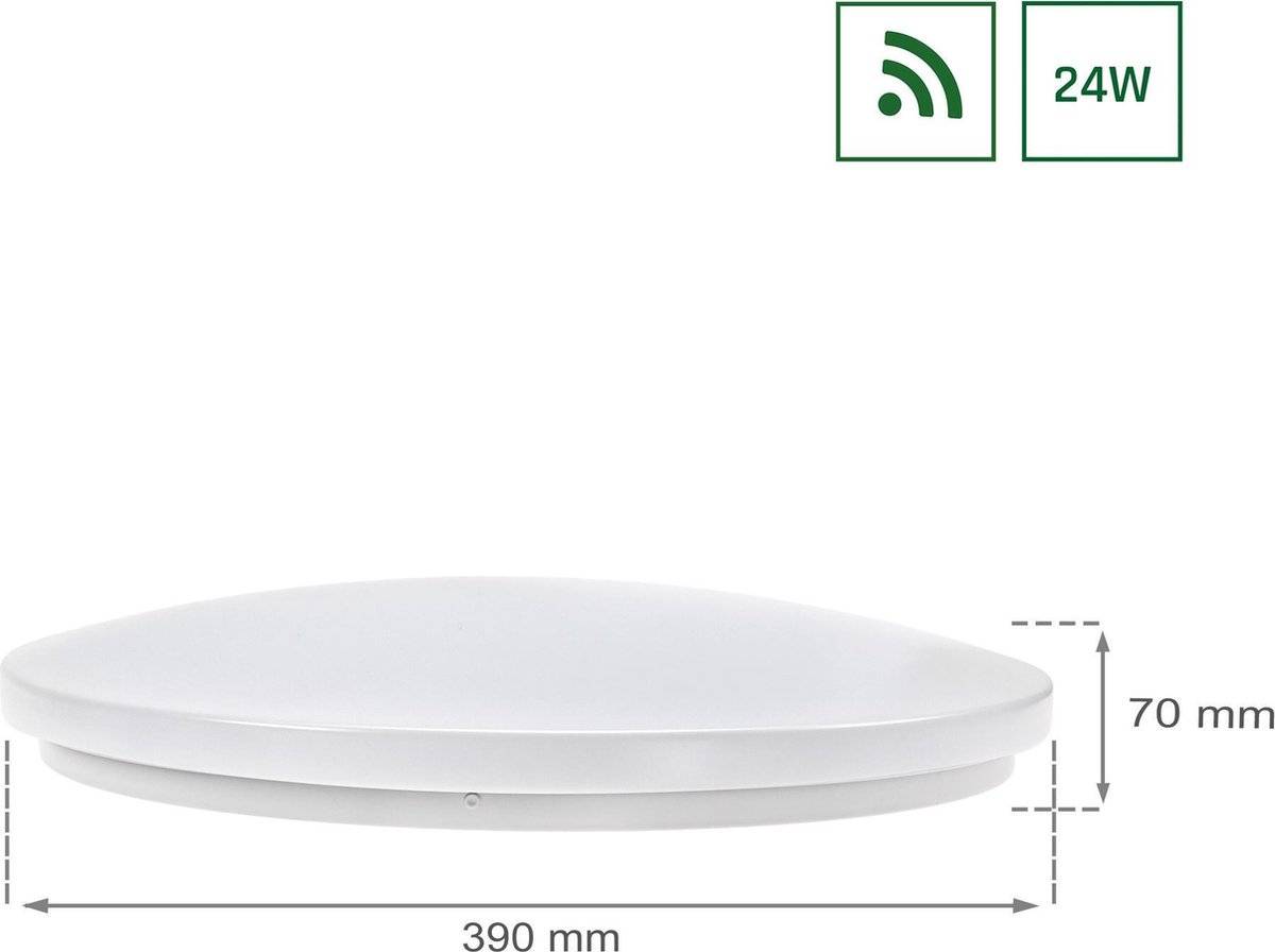 Spectrum LED NYMPHEA SMART Home Deckenleuchte 24W rund weiß 1840lm Alexa Google Warm bis Kalt 2600K-6000K DIMMBAR