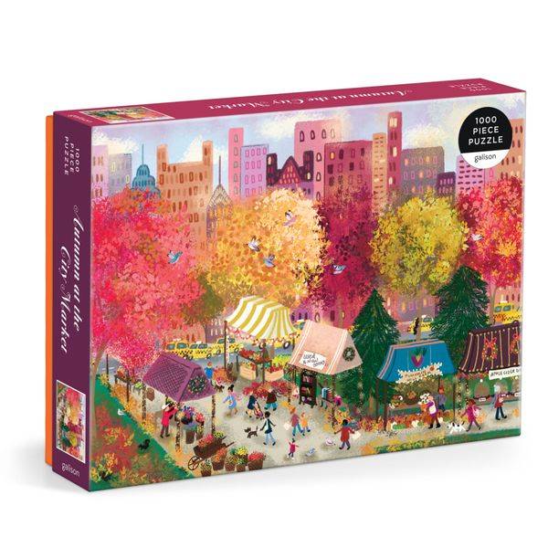 Joy Laforme Autumn at the City Market 1000 Piece Puzzle