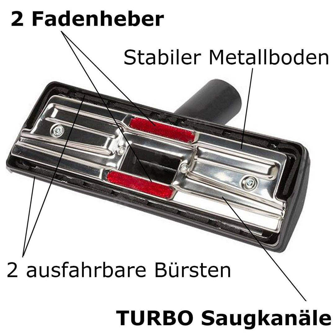 Set Kombidüse Düse Staubsaugerdüse Bürste Bodendüse Staubsaugerzubehör für Staubsauger EIO ECO Öko-Lux Topo 1800 Vivo