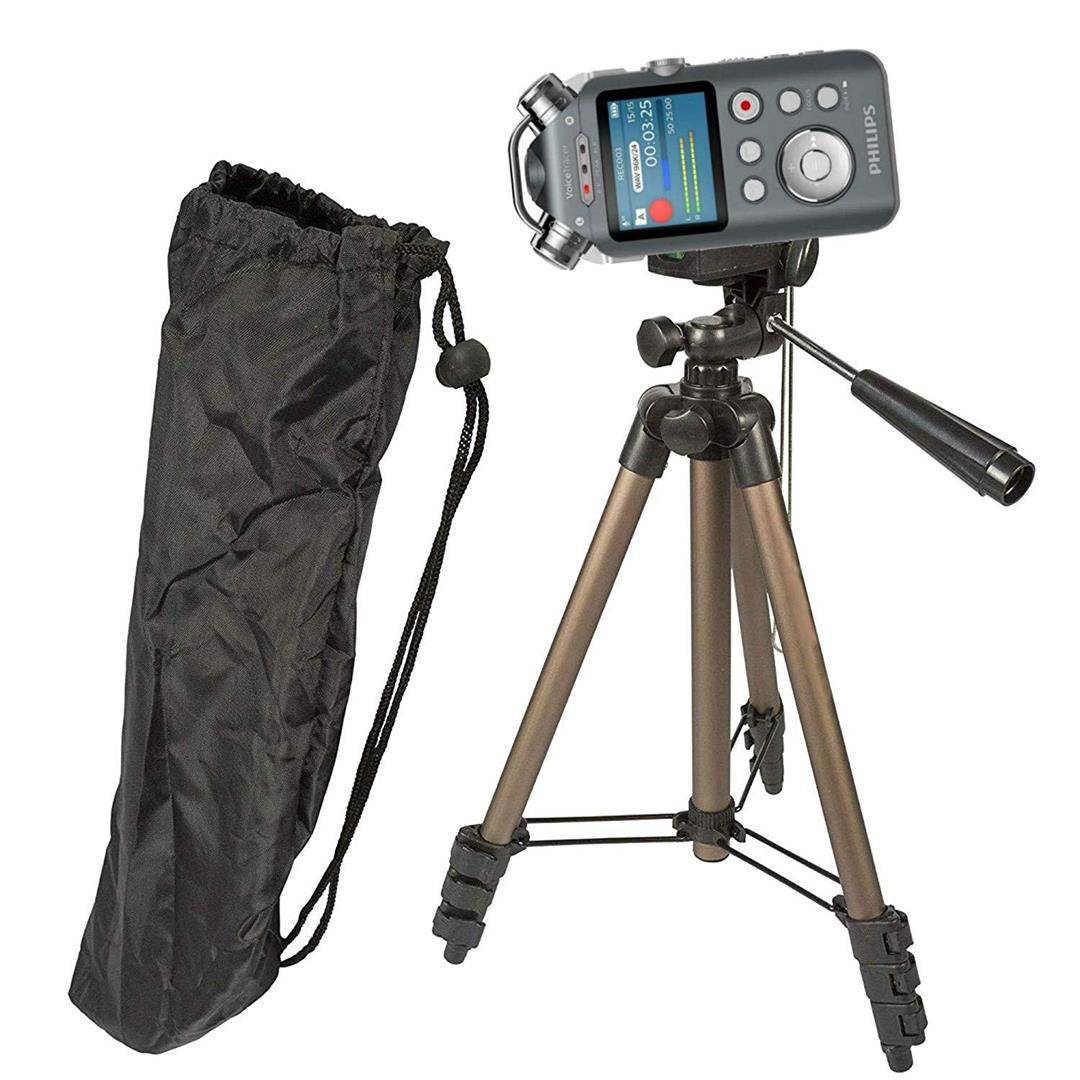 TronicXL Profi TRIPOD 19 Alu Stativ Diktiergerät Audiorekorder Aufnahmegerät 1/4 Zoll zb kompatibel für Roland Philips Tascam Sony Olympus Zoom H4n