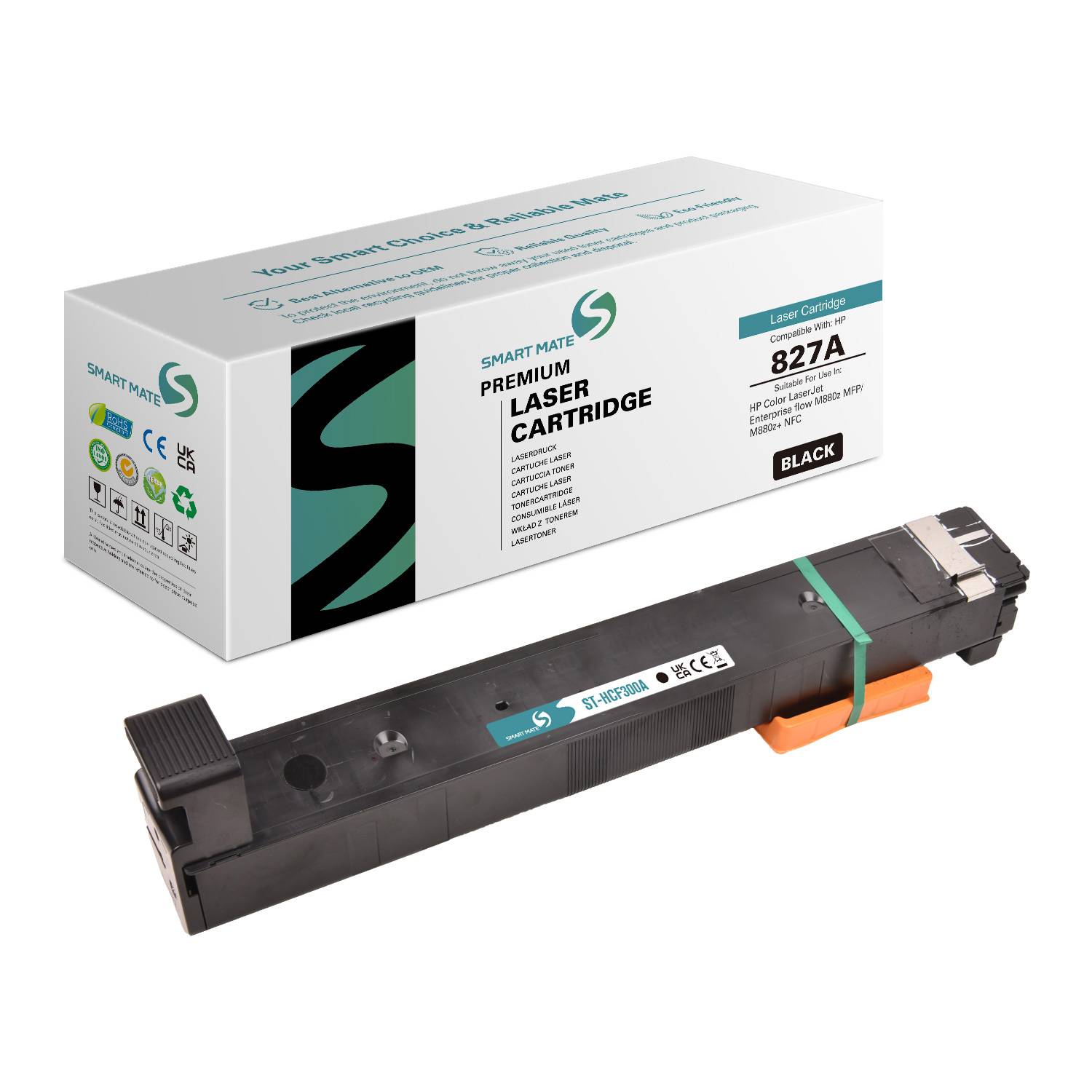 SmartMate wiederaufbereitete Laser Toner Patrone für HP CF300A (827A) Schwarz