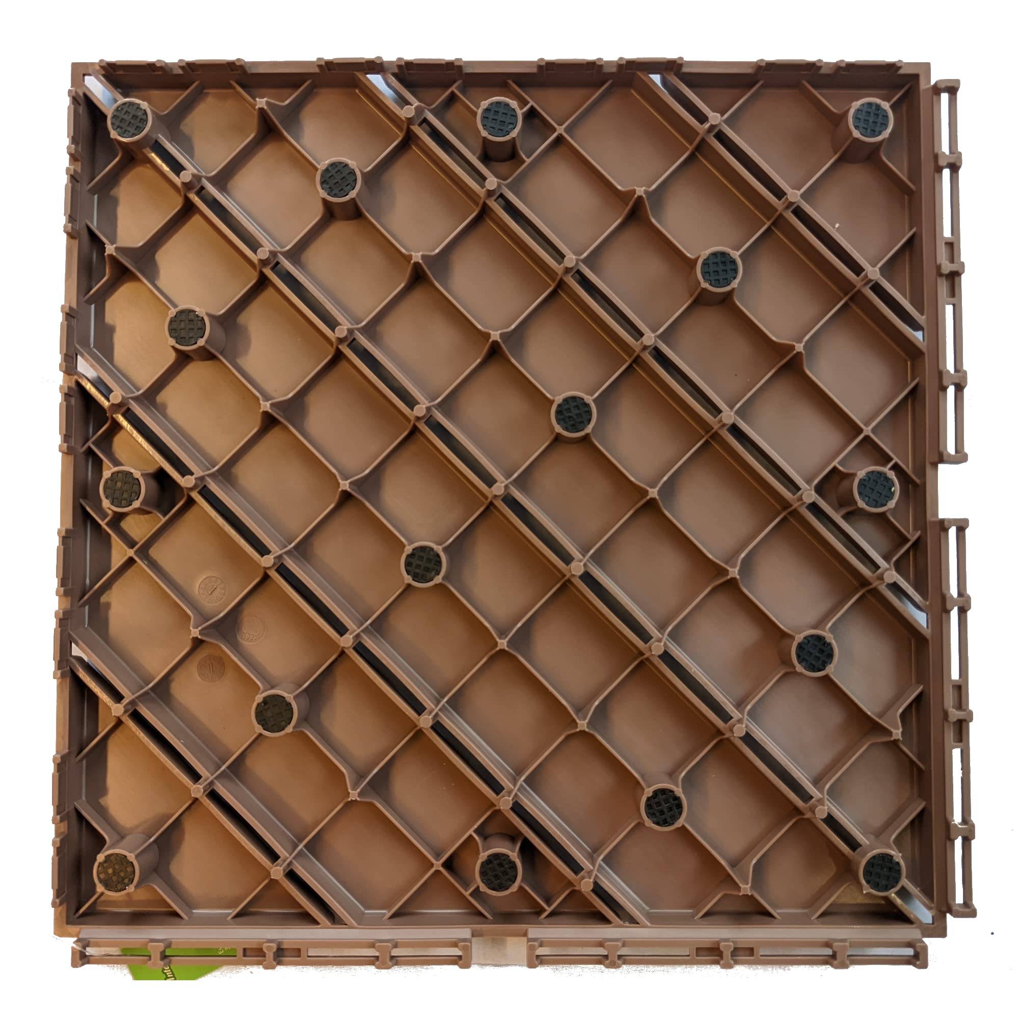 11x Terrassenfliesen Terrassendielen 30x30 cm 11 Stück I ca. 1m² Holz Optik Garten Terrasse Dielen Fliese Fliesen Weg