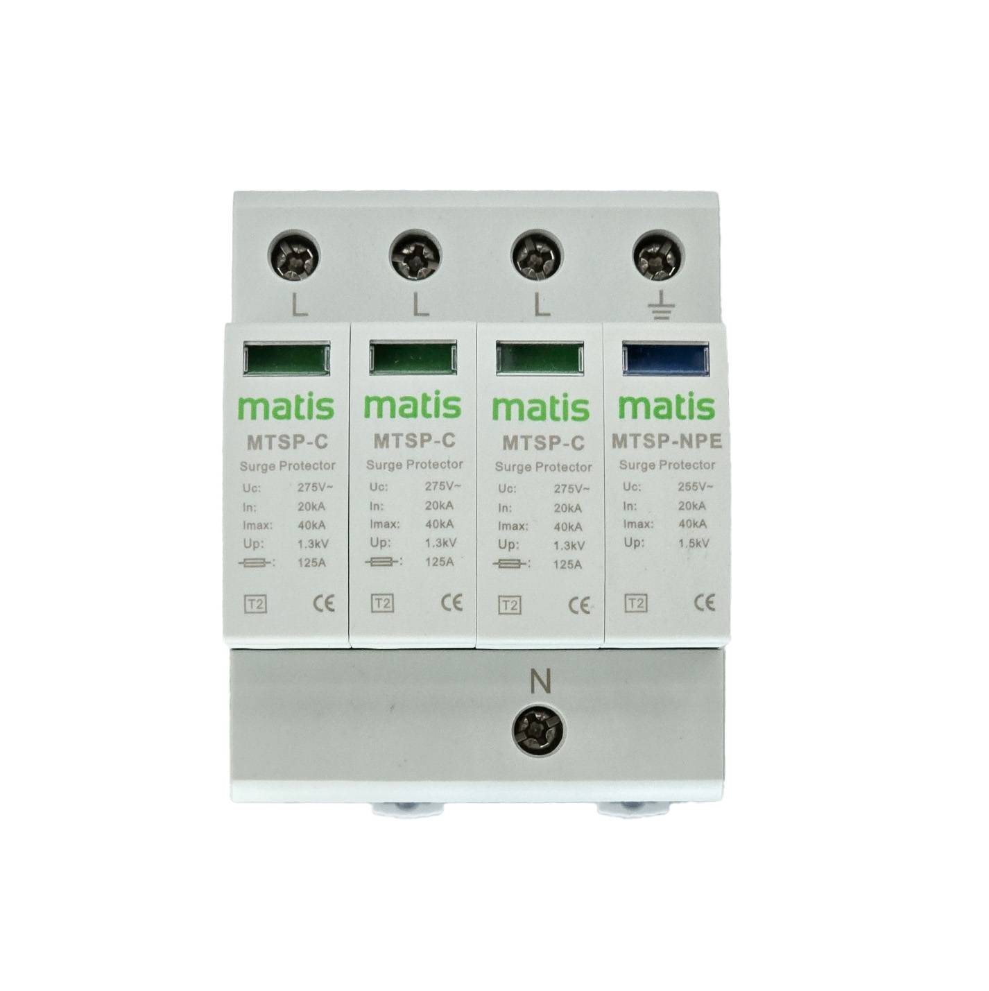 Matis SPD+NPE Überspannungsschutz Blitzschutz Kombiableiter Typ C (T2)