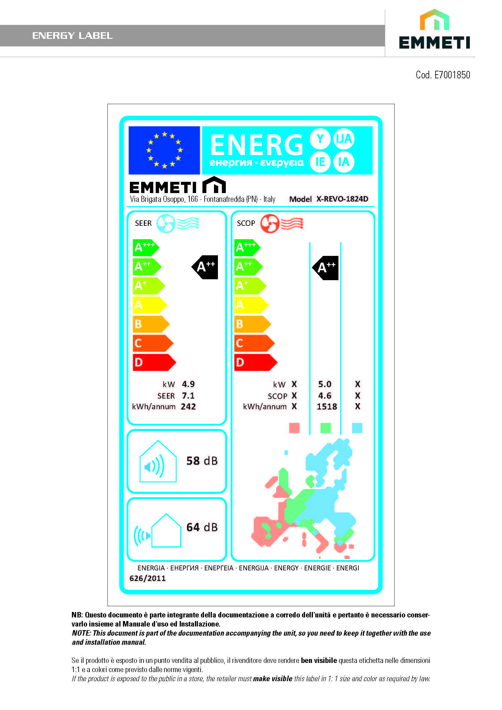 Emmeti Dual Inverter Wandklimagerät X-REVO