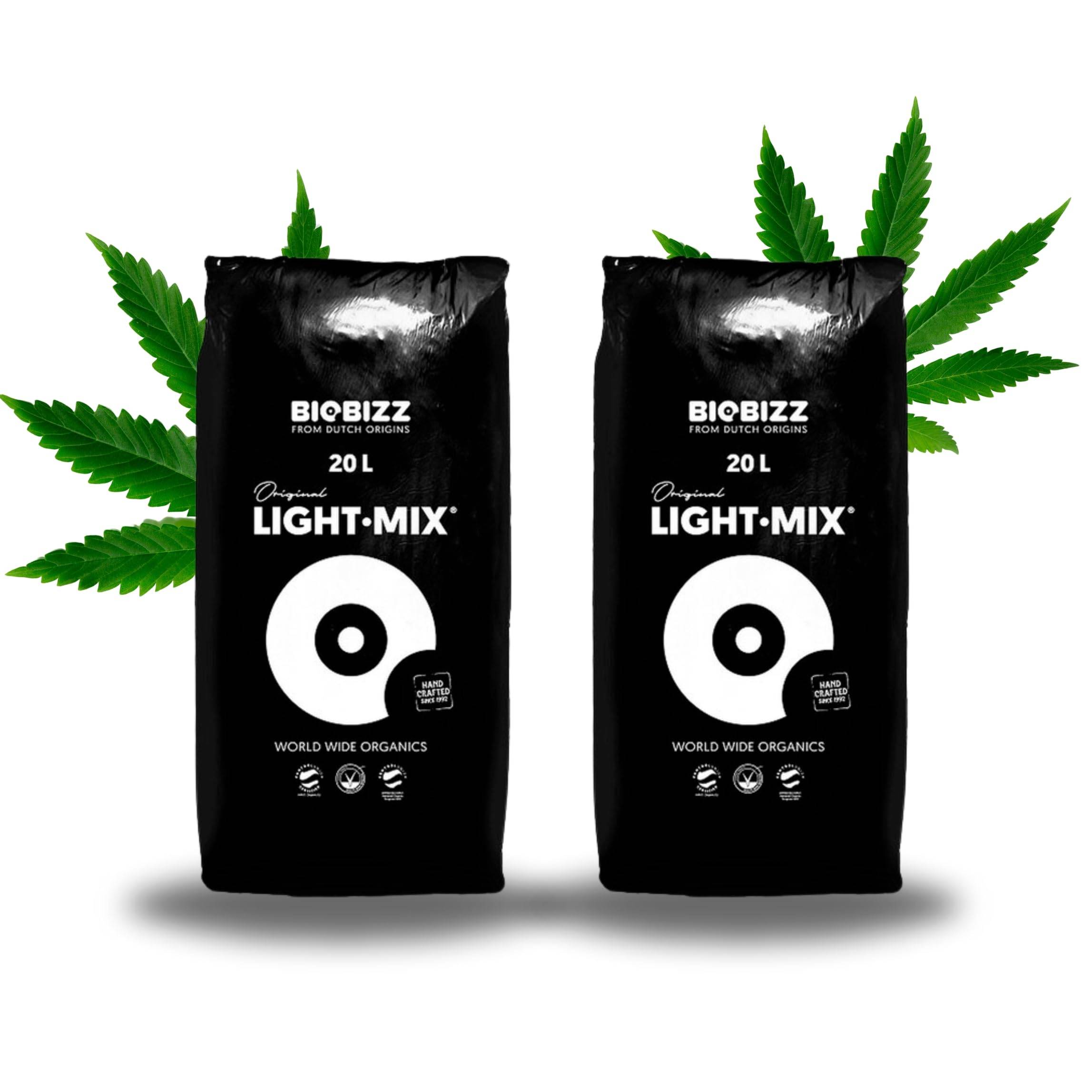 2 Säcke Light Mix Grow Erde für Anzucht & Blüte Lightmix All in One mit Perlite Zubehör für Growbox Substrat Zelt Box