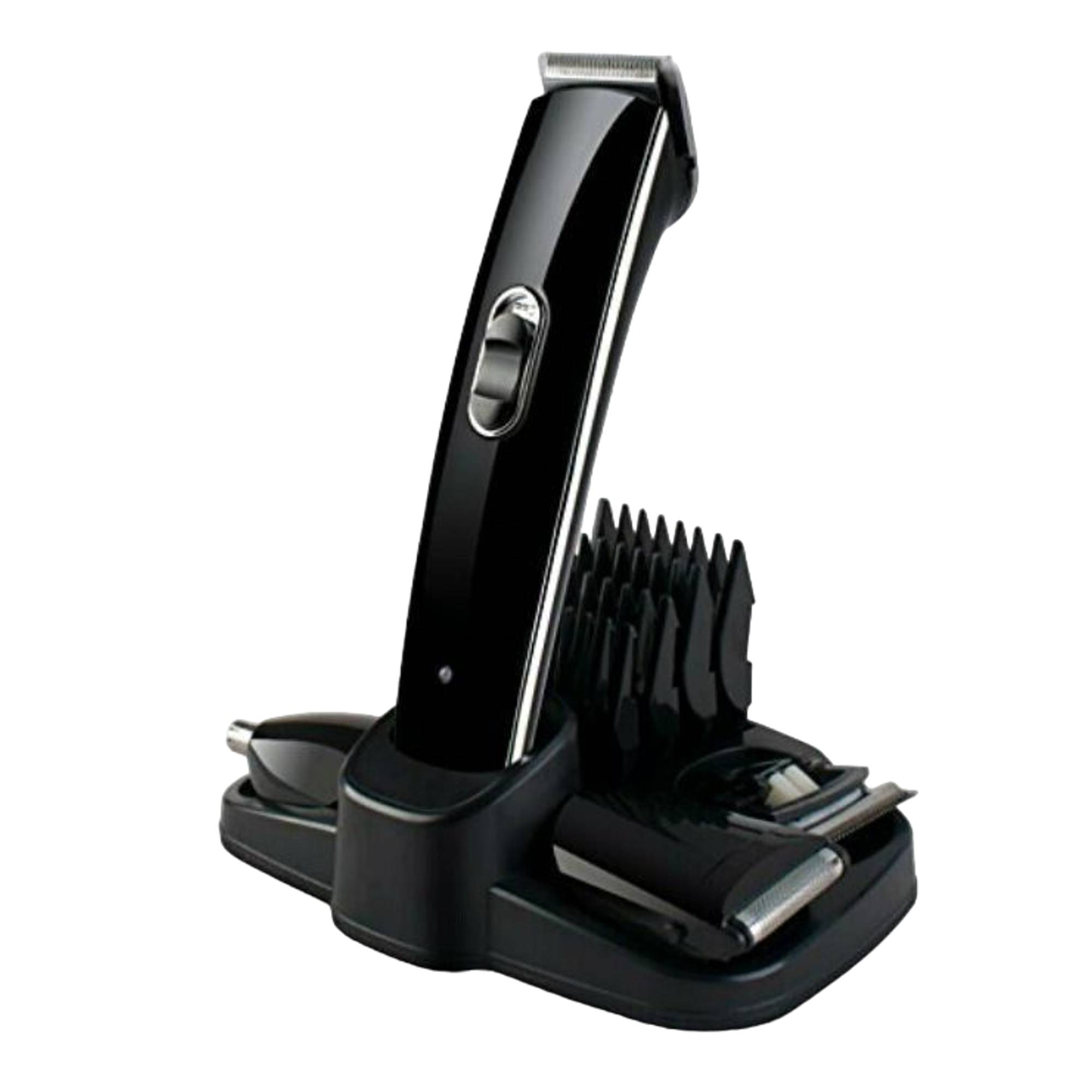 Premium Akku Haarschneidemaschine Haarschneider Set + Basis Station Rasierer Bart Gesicht Body Trimmer Nasenhaarrasierer