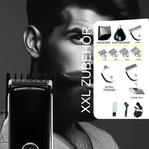 Premium Akku Haarschneidemaschine Haarschneider Set + Basis Station Rasierer Bart Gesicht Body Trimmer Nasenhaarrasierer Premium Akku Haarschneidemaschine Haarschneider Set + Basis Station Rasierer Bart Gesicht Body Trimmer Nasenhaarrasierer