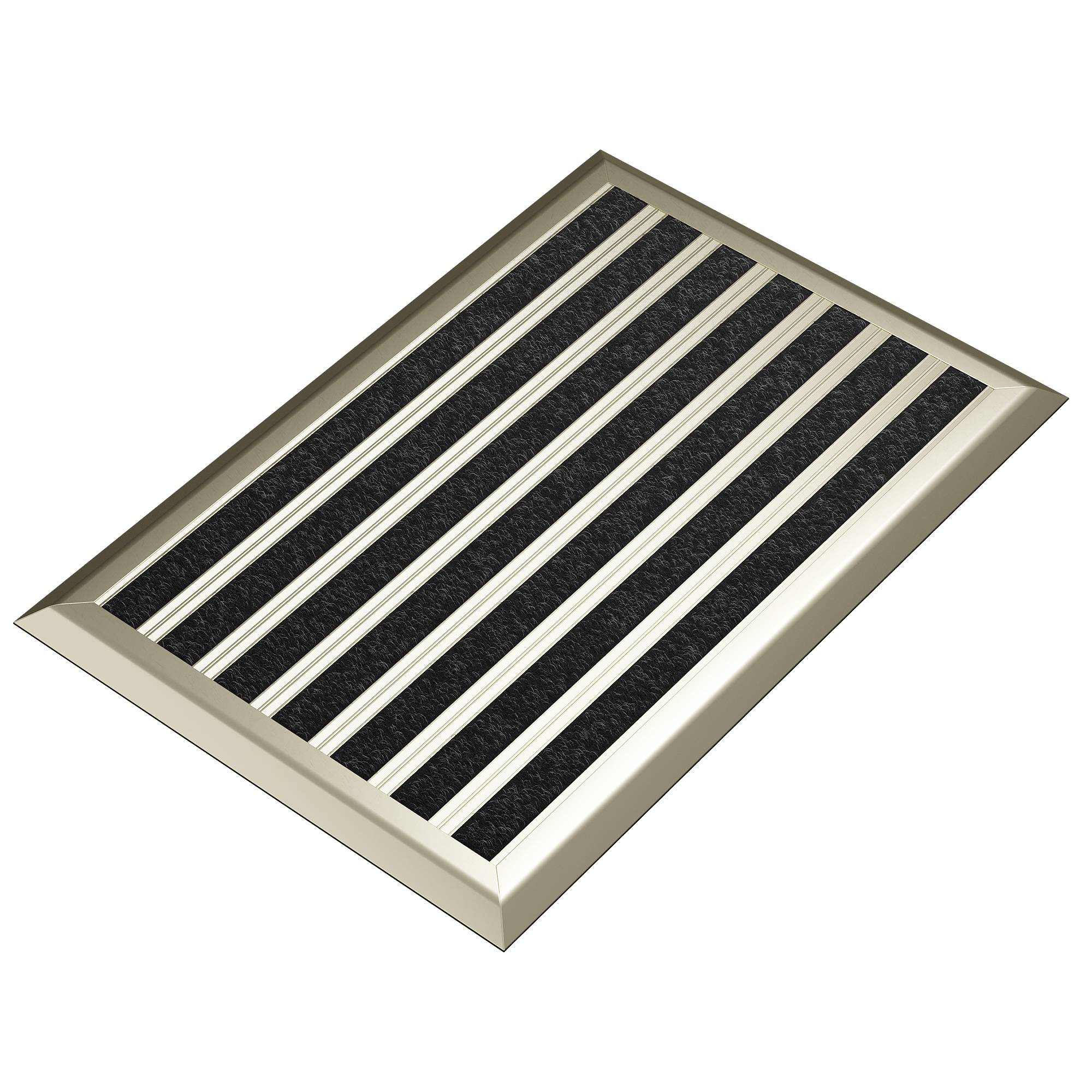 Fußmatte außen mit goldenem Aluminium Rand 40 x 60 cm - Fußabtreter außen Schmutzfangmatte Außenbereich Fussmatte Aussenbereich