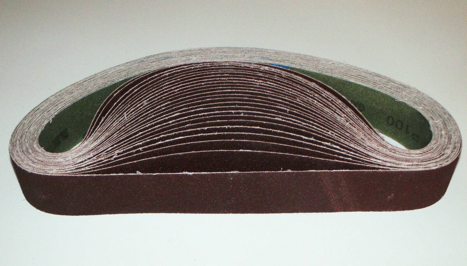 10 STÜCK Schleifband Gewebe 50 x 1020mm P100 für Bandschleifer Messerschleifer NEU Messer Schleifer Band Schleifer