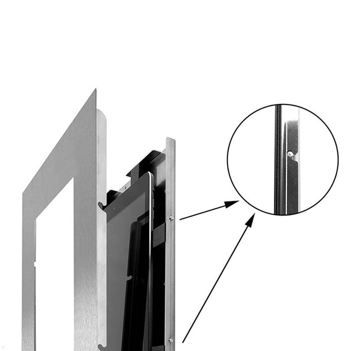 TabLines TWE118E Tablet Wandeinbau für Apple iPad Pro 13.0 (M4), Edelstahl