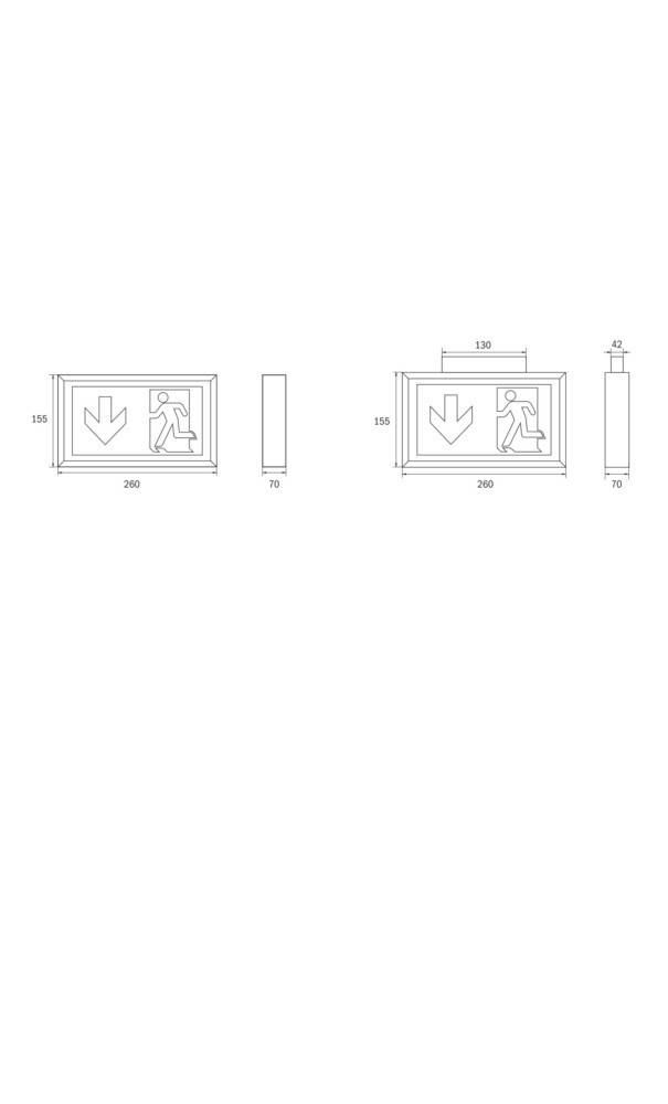 RP-Technik LED-Rettungszeichenleuchte KDU411SC