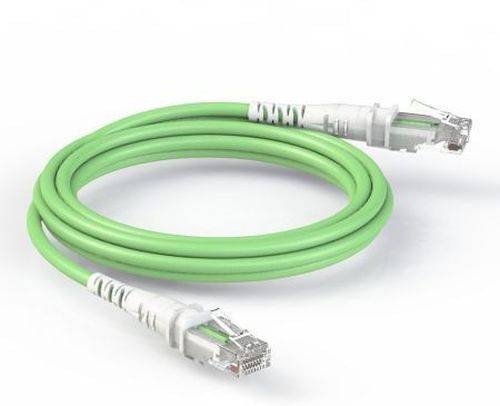 Patchsee ThePATCHCORD RJ45 Patchkabel Cat. 6A, U/UTP, extra dünn, apfelgrün, 0,9 m