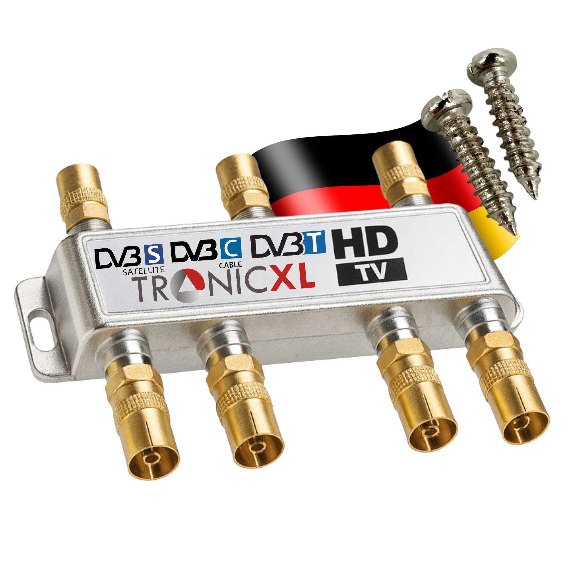 6-fach Premium Koax Antennenverteiler HD 3D 4K Verteiler Weiche Splitter Antennen Verteiler Fernsehen