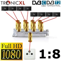 8-fach Premium Koax Antennenverteiler HD 3D 4K Verteiler Weiche Splitter DVBT DVBT2 DVBC Antennen Verteiler Fernsehen 8-fach Premium Koax Antennenverteiler HD 3D 4K Verteiler Weiche Splitter DVBT DVBT2 DVBC Antennen Verteiler Fernsehen