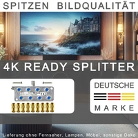 8-fach Premium Koax Antennenverteiler HD 3D 4K Verteiler Weiche Splitter DVBT DVBT2 DVBC Antennen Verteiler Fernsehen 8-fach Premium Koax Antennenverteiler HD 3D 4K Verteiler Weiche Splitter DVBT DVBT2 DVBC Antennen Verteiler Fernsehen