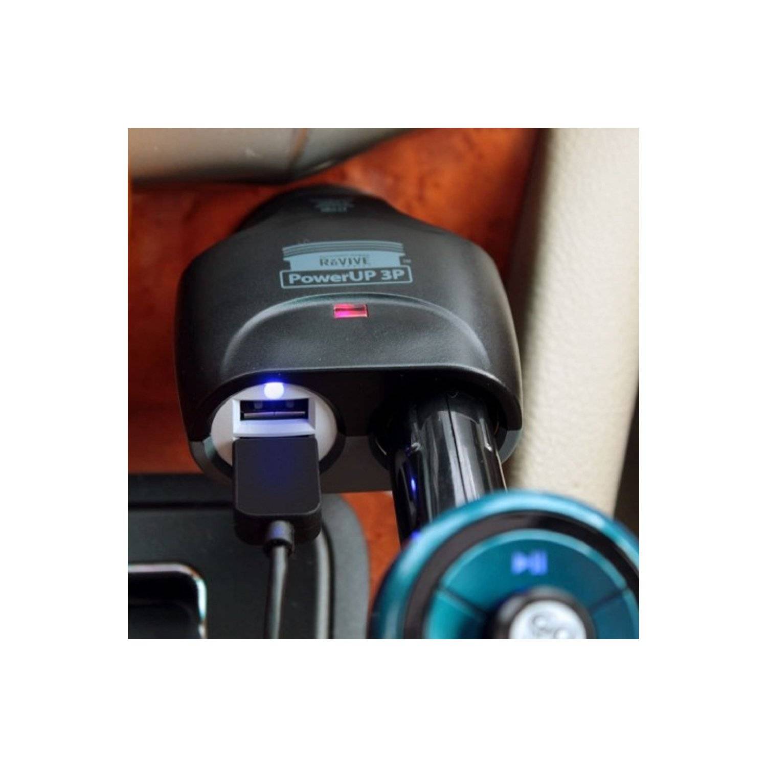 Auto PowerUP Autoladegerät Kit 2x USB 1x Zigarettenanzünder Ladegerät & Adapter
