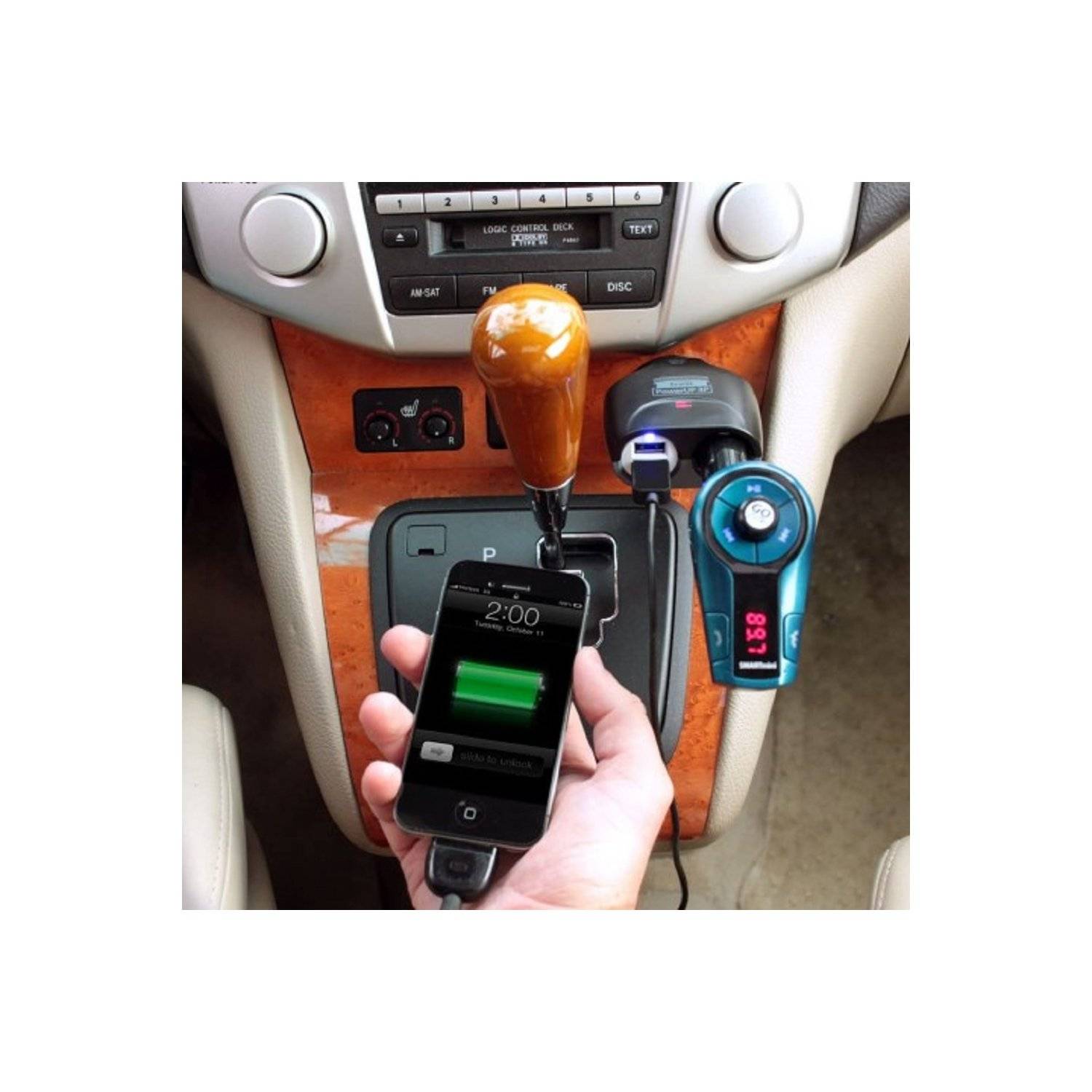 Auto PowerUP Autoladegerät Kit 2x USB 1x Zigarettenanzünder Ladegerät & Adapter