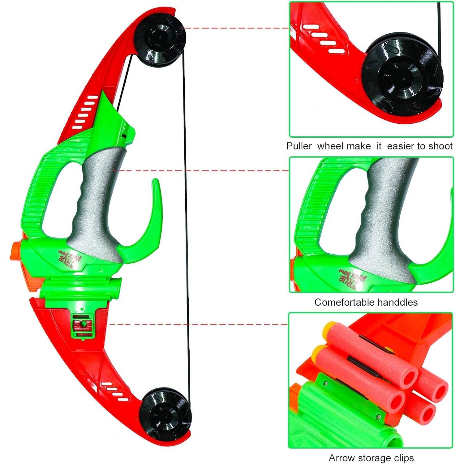 Bogen und Pfeil Bogenschießen Set, Zielbrett und Schaumstoffpfeile mit Saugnapf-Tolles Indoor und Outdoor Zielspiel