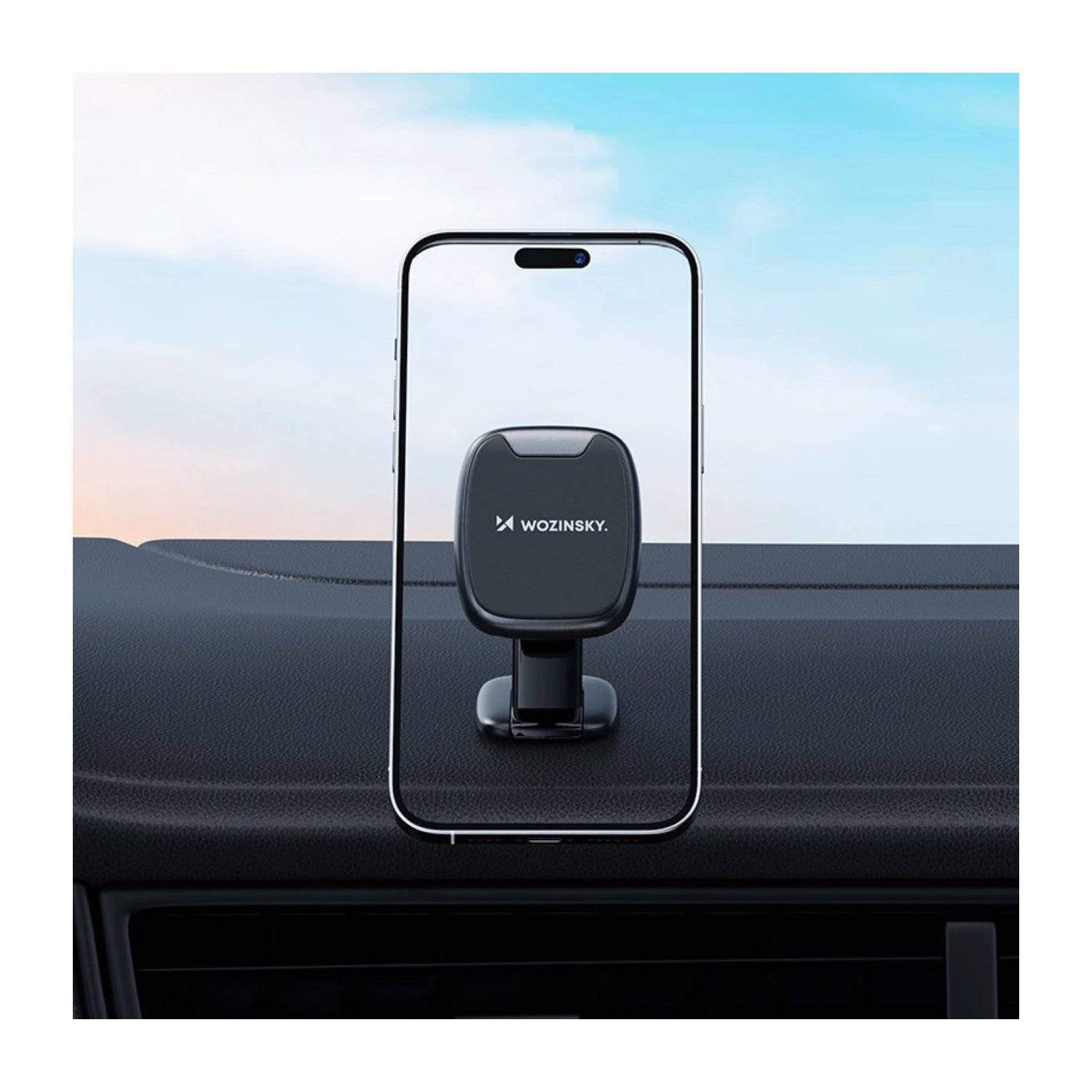 Magnetischer Telefonhalter 360° für das Armaturenbrett im Auto in Schwarz