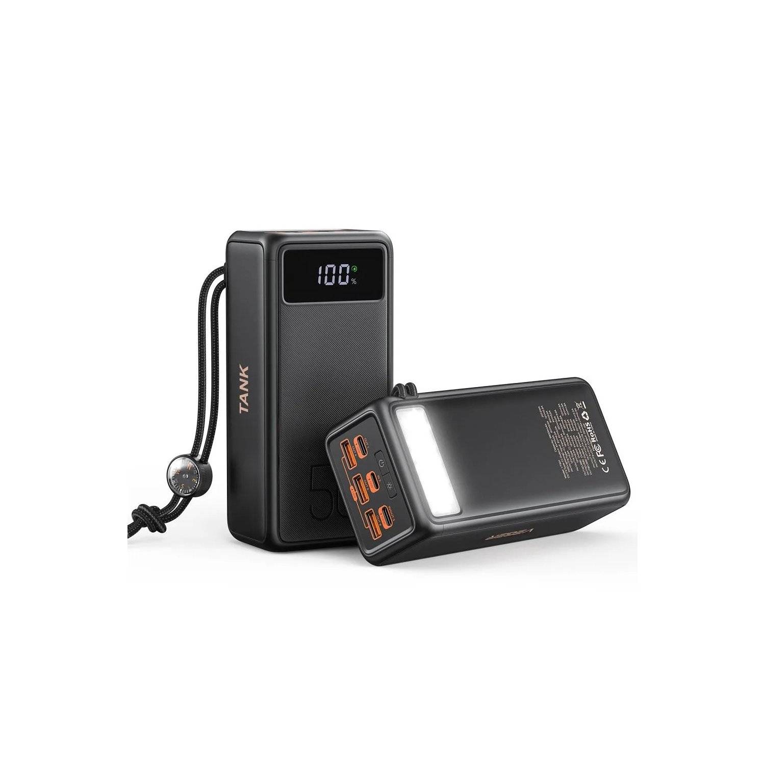 Powerbank 56 000 mAh PD QC3.0 5A 130W Tank Boost (W5001C) schwarz