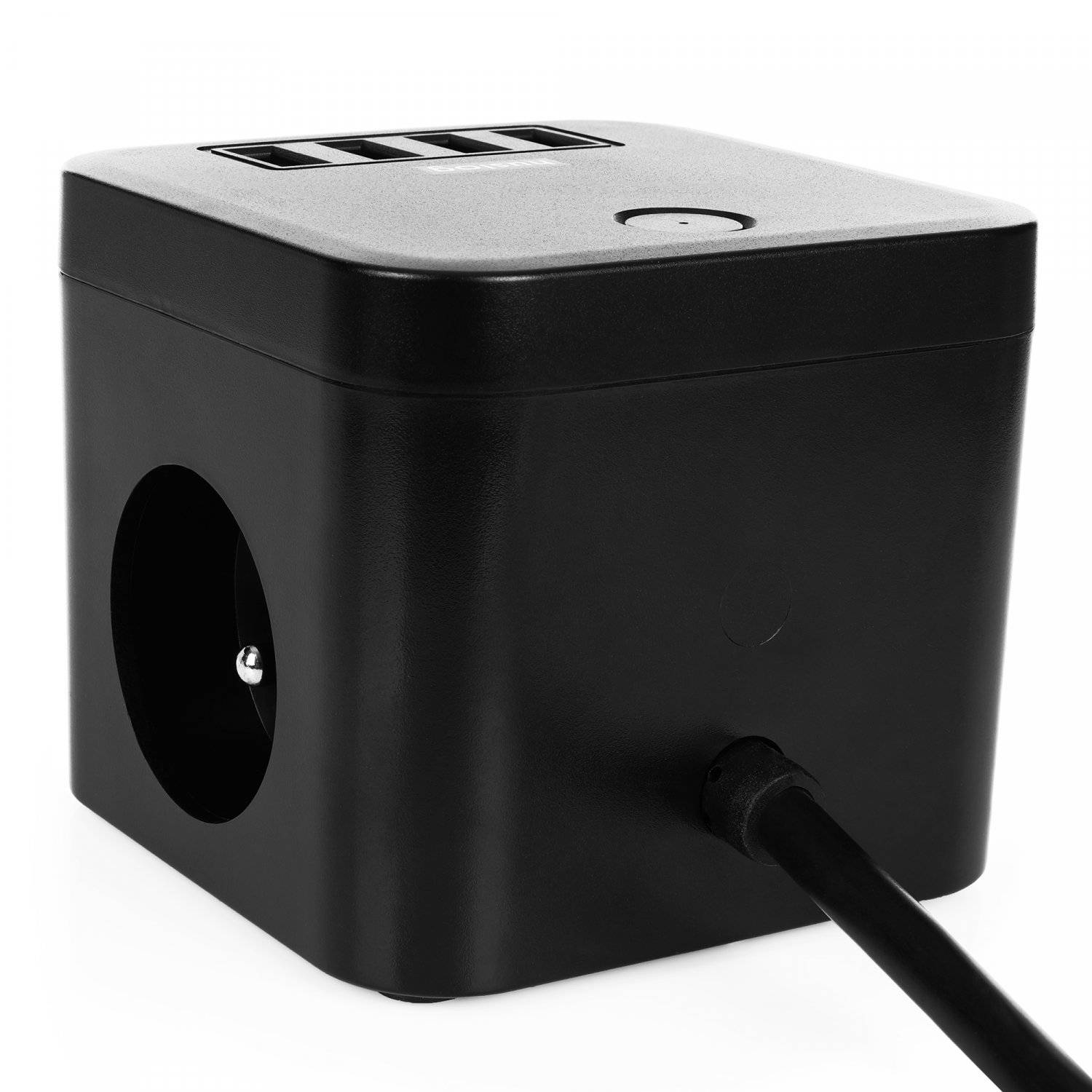 Verlängerungskabel mit 3 Steckdosen schwarz EMX-190224 Adapter