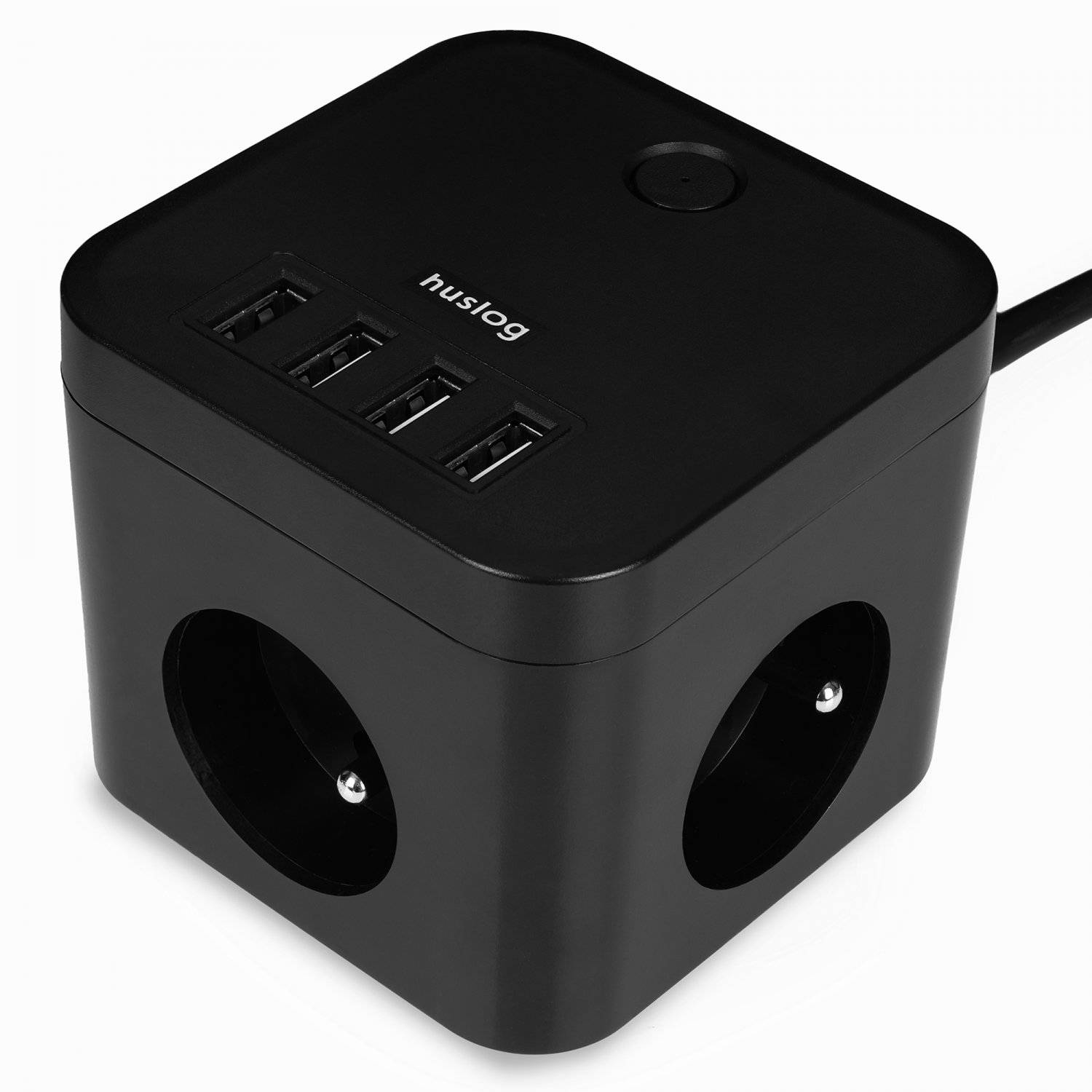 Verlängerungskabel mit 3 Steckdosen schwarz EMX-190224 Adapter