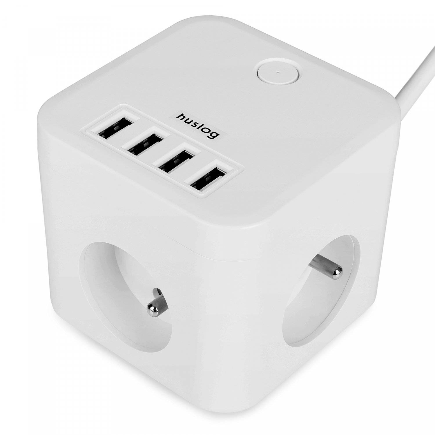 Verlängerungskabel mit 3 Steckdosen weiß EMX-190224 Adapter Weiß