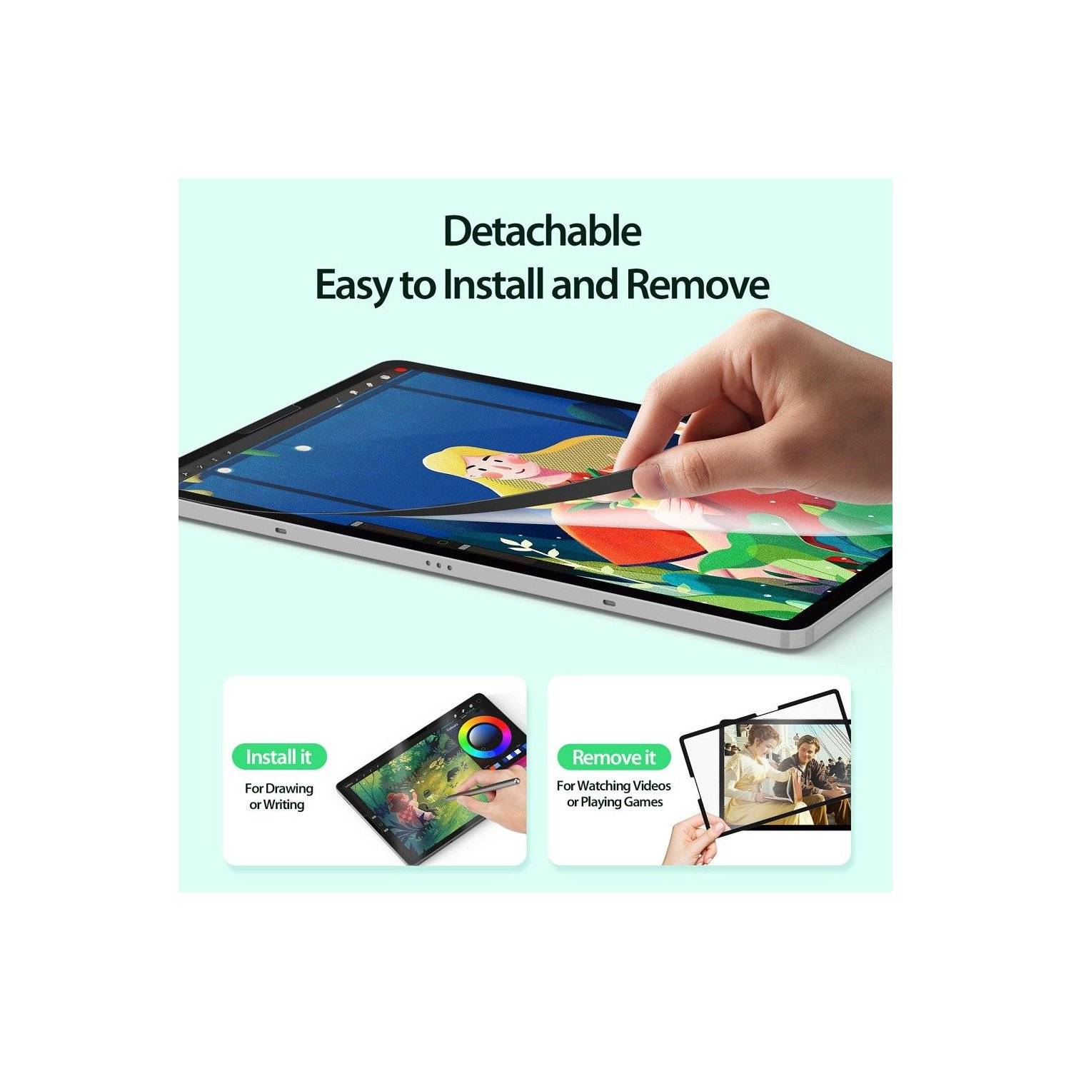 Displayschutz mit Papierstruktur kompatibel mit SAMSUNG Tab S9 FE (X510/X516B)