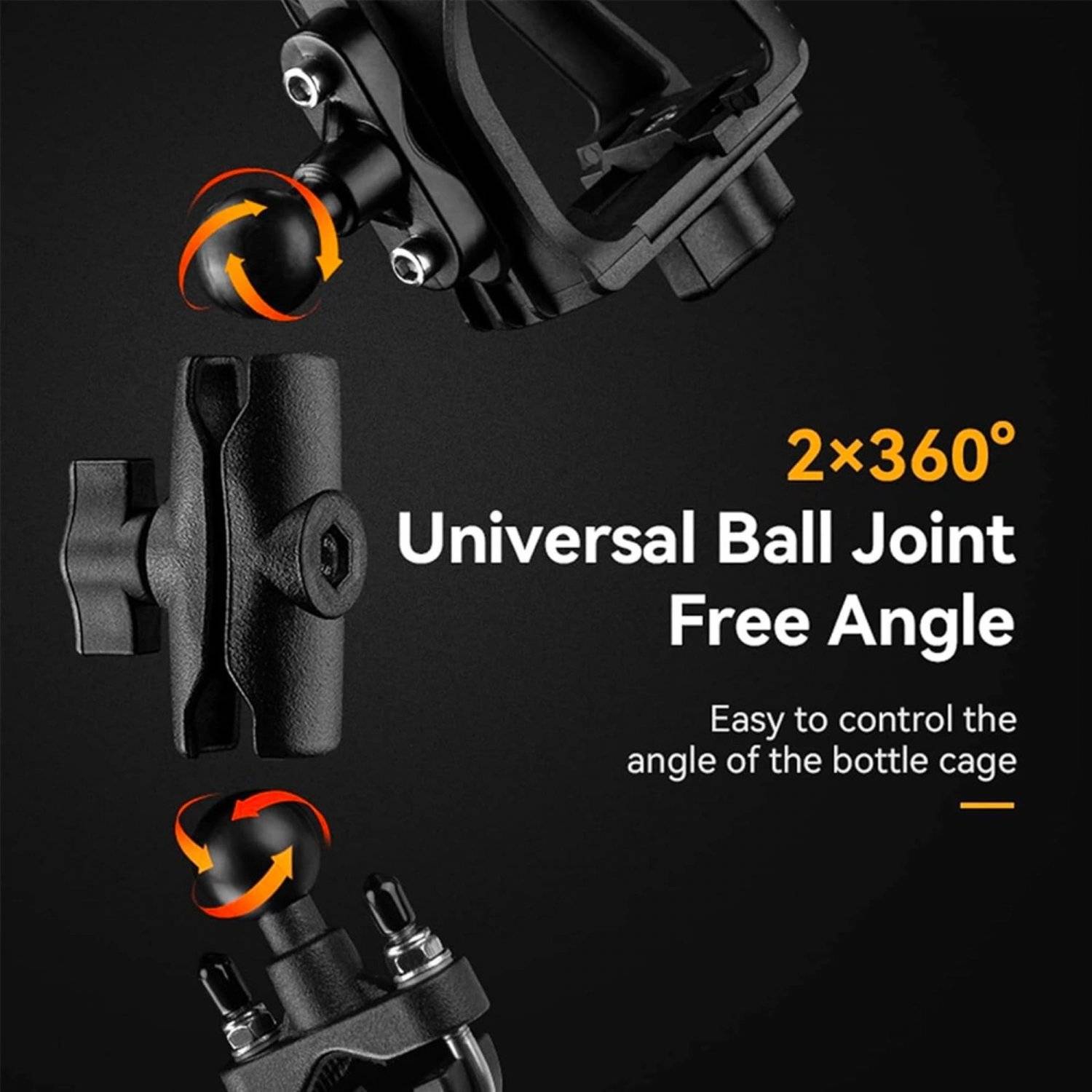 Lenkerflaschenhalter in Schwarz Wasserflaschenhalter Trinkflaschenhalter universell