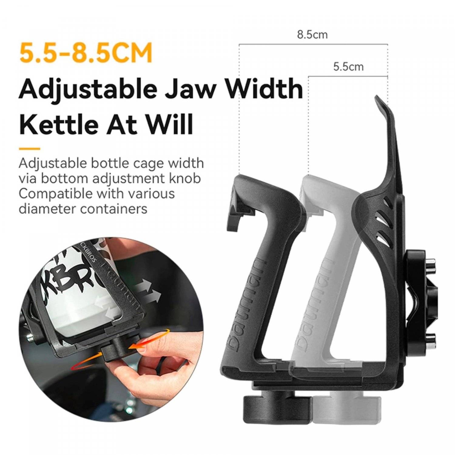 Lenkerflaschenhalter in Schwarz Wasserflaschenhalter Trinkflaschenhalter universell