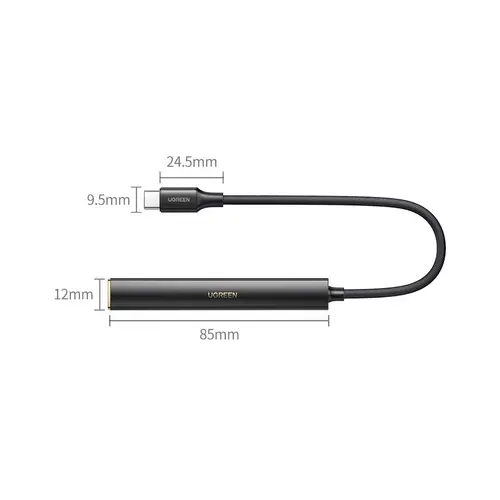 Adapter - CM545 DAC-Kopfhörerverstärker von USB-C auf 3,5-mm-Miniklinke – Schwarz Adapter - CM545 DAC-Kopfhörerverstärker von USB-C auf 3,5-mm-Miniklinke – Schwarz