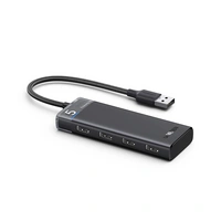Adapter - HUB - CM653 HUB mit 4 USB-A-Anschlüssen und USB-A-Stromkabel – Schwarz Adapter - HUB - CM653 HUB mit 4 USB-A-Anschlüssen und USB-A-Stromkabel – Schwarz