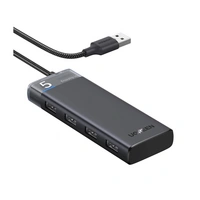 Adapter - HUB - CM653 HUB mit 4 USB-A-Anschlüssen und USB-A-Stromkabel – Schwarz Adapter - HUB - CM653 HUB mit 4 USB-A-Anschlüssen und USB-A-Stromkabel – Schwarz